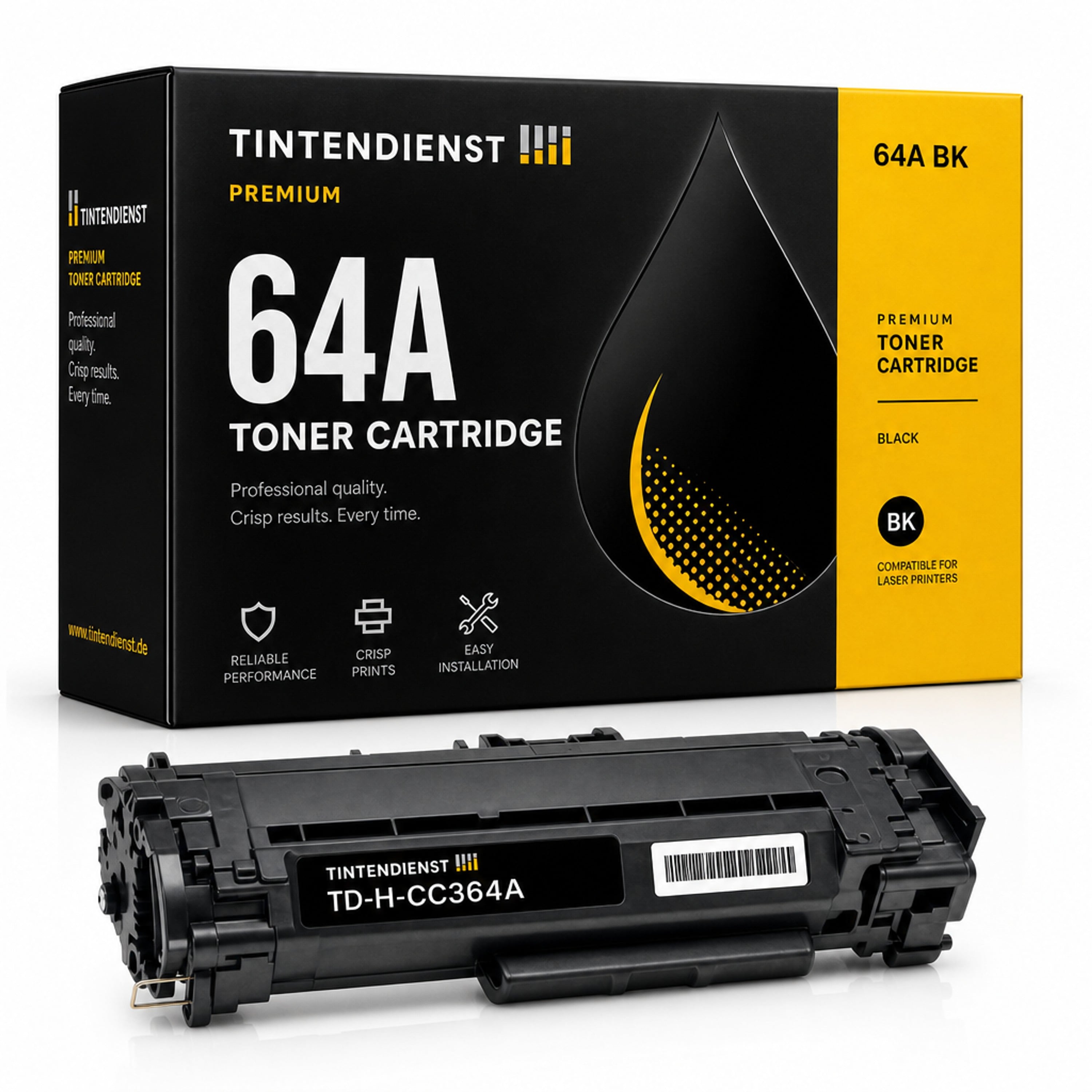 Toner kompatibel zu HP 64A, schwarz