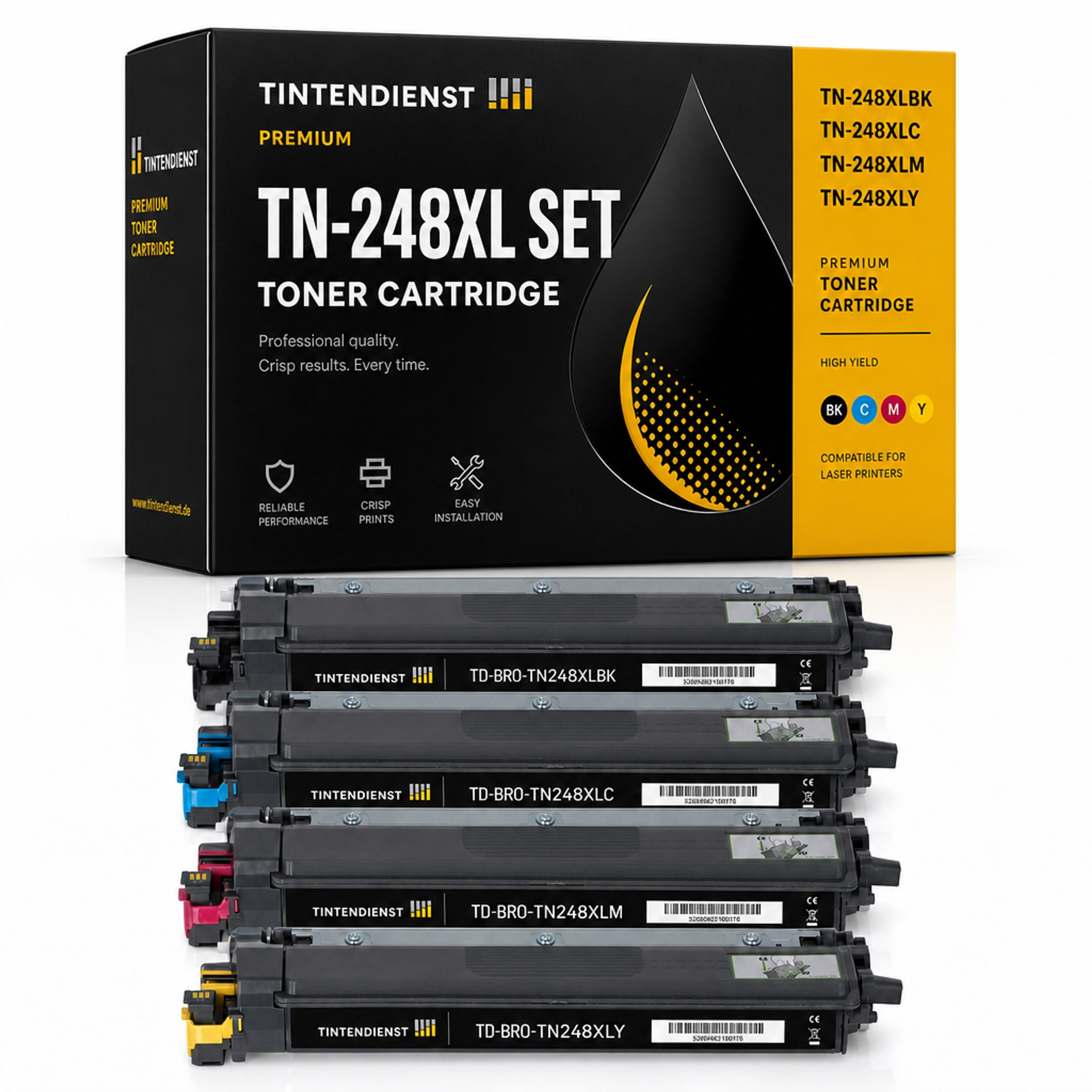 Set kompatibel zu Brother TN-248XLCMYK, 4 Toner