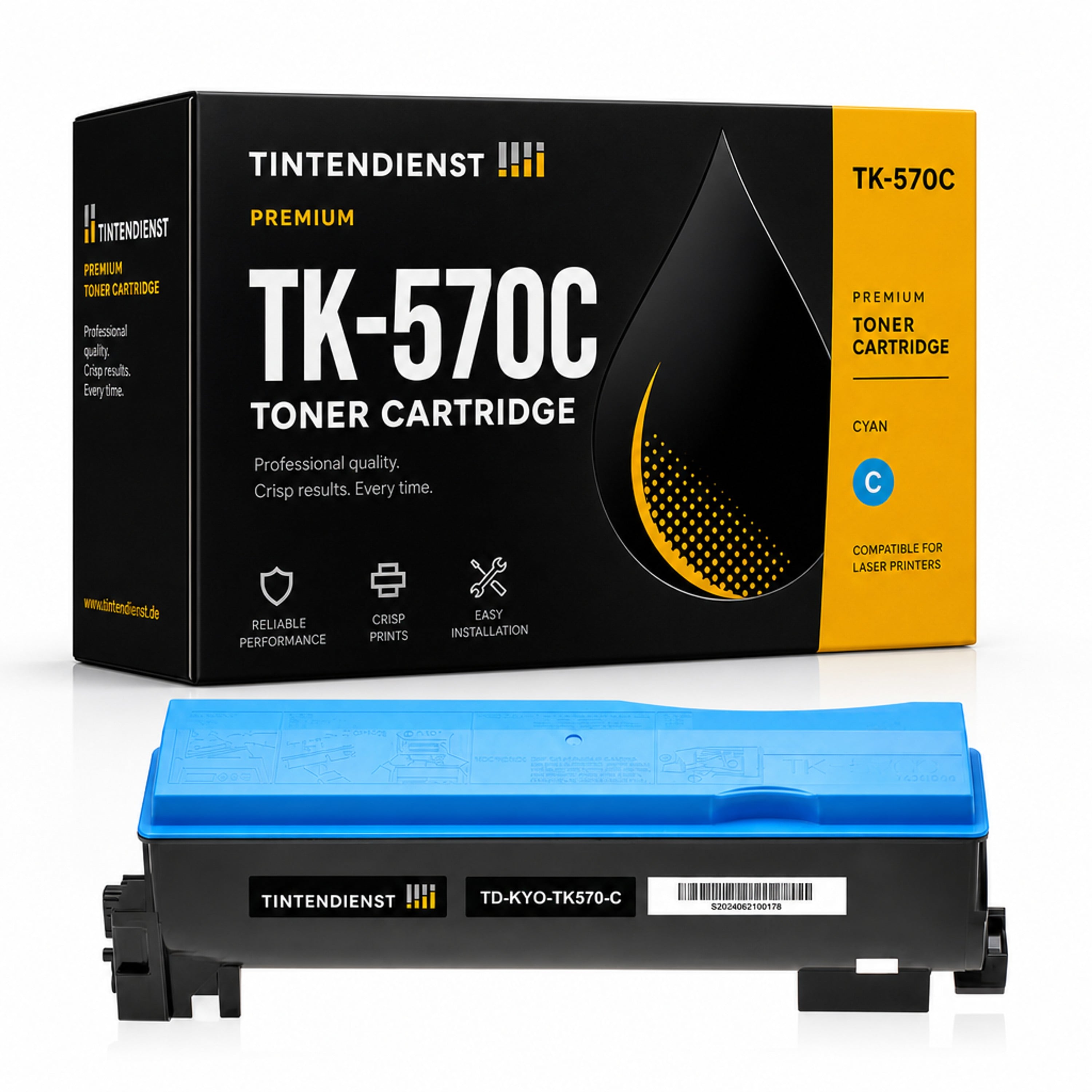 Toner kompatibel zu Kyocera TK-570C, cyan