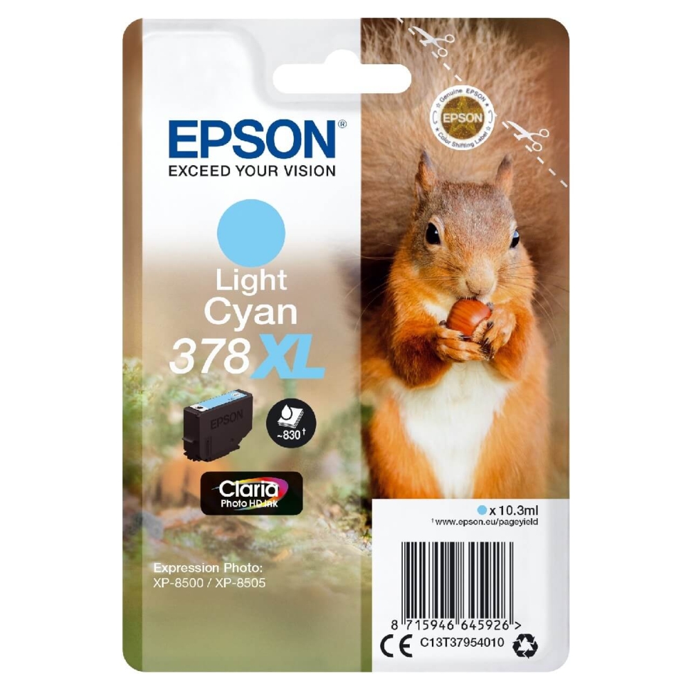 Original Epson Tintenpatrone C13T37954010 / 378XL Photo Cyan [XL Füllmenge]