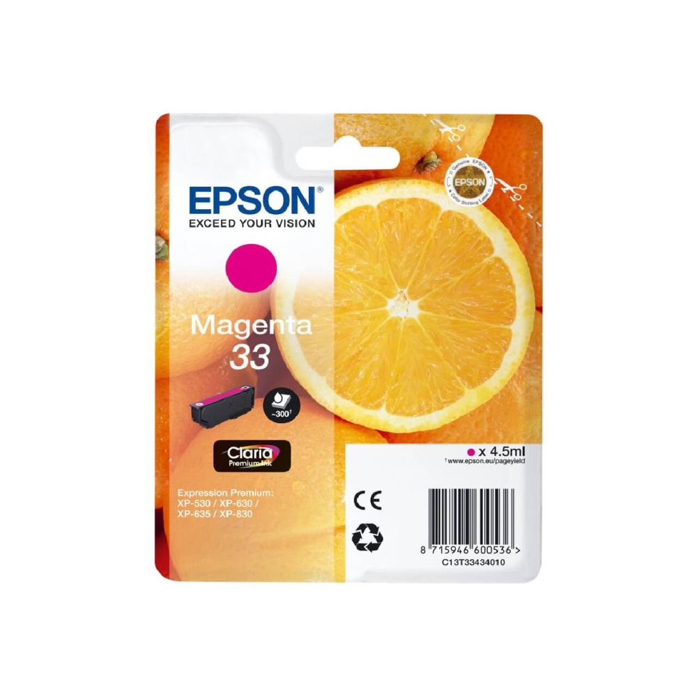 Original Epson Tintenpatrone C13T33434010 / 33 Magenta