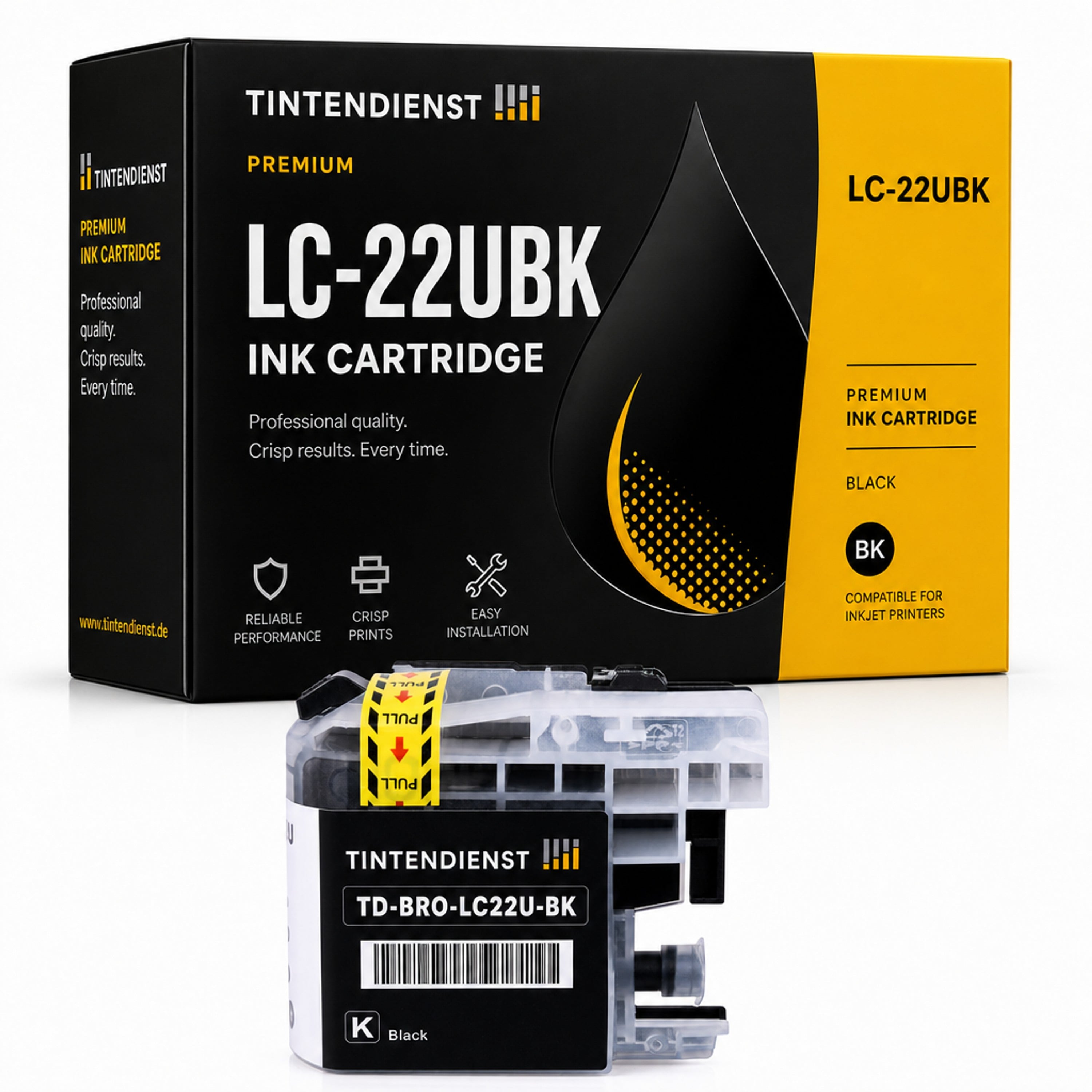 Druckerpatrone kompatibel zu Brother LC-22UBK, schwarz