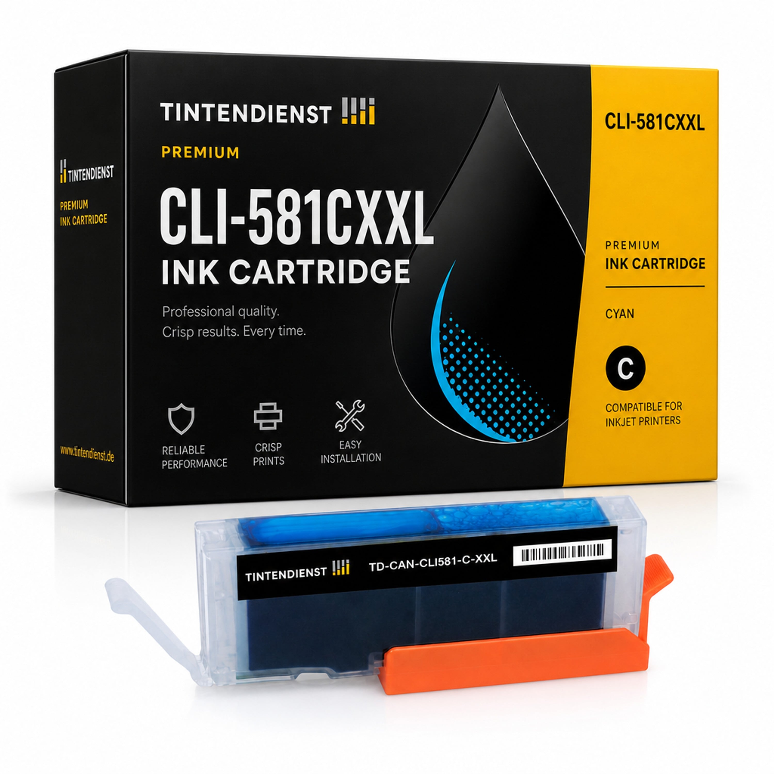 Druckerpatrone kompatibel zu Canon CLI-581CXXL, cyan