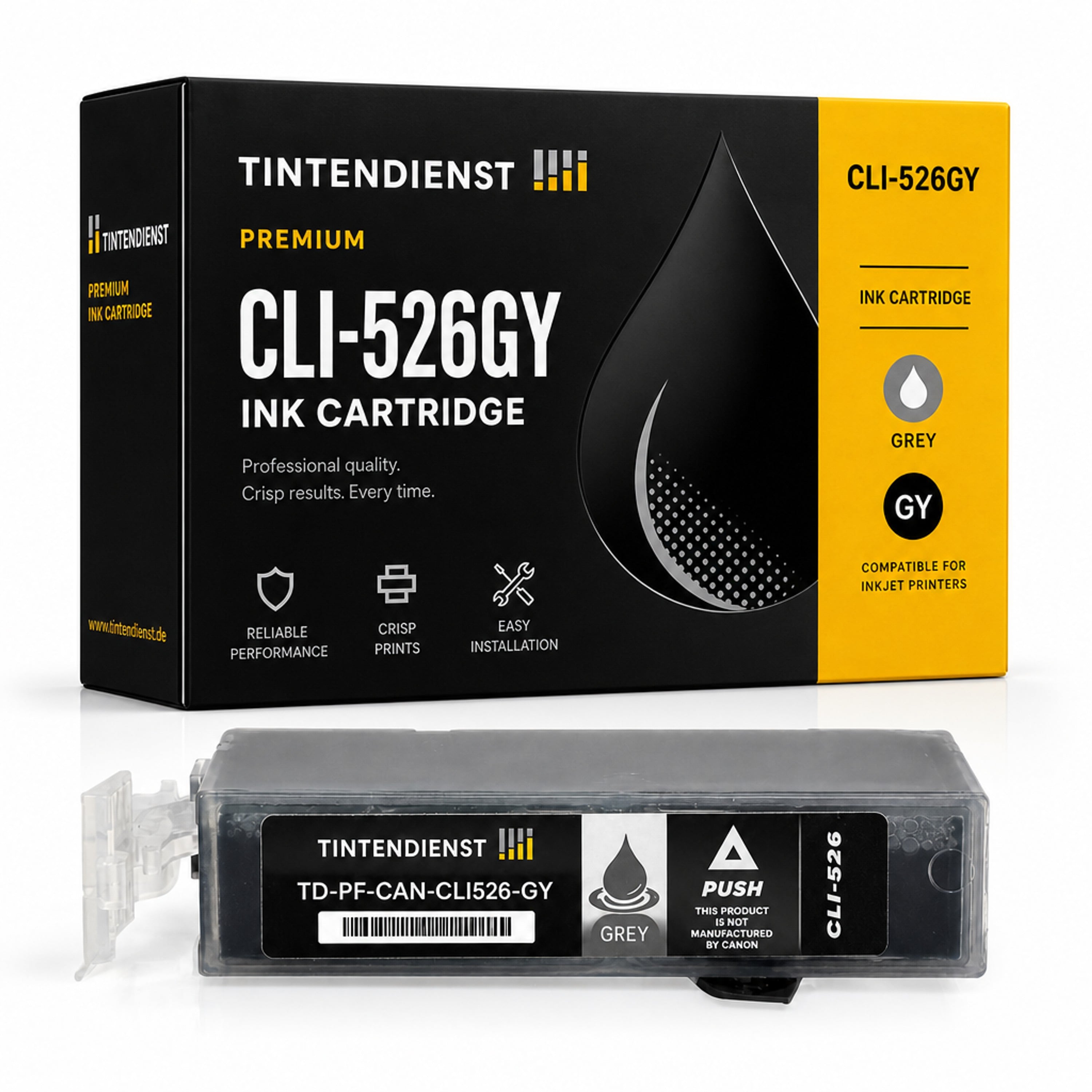 Druckerpatrone kompatibel zu Canon CLI-526GY, grau