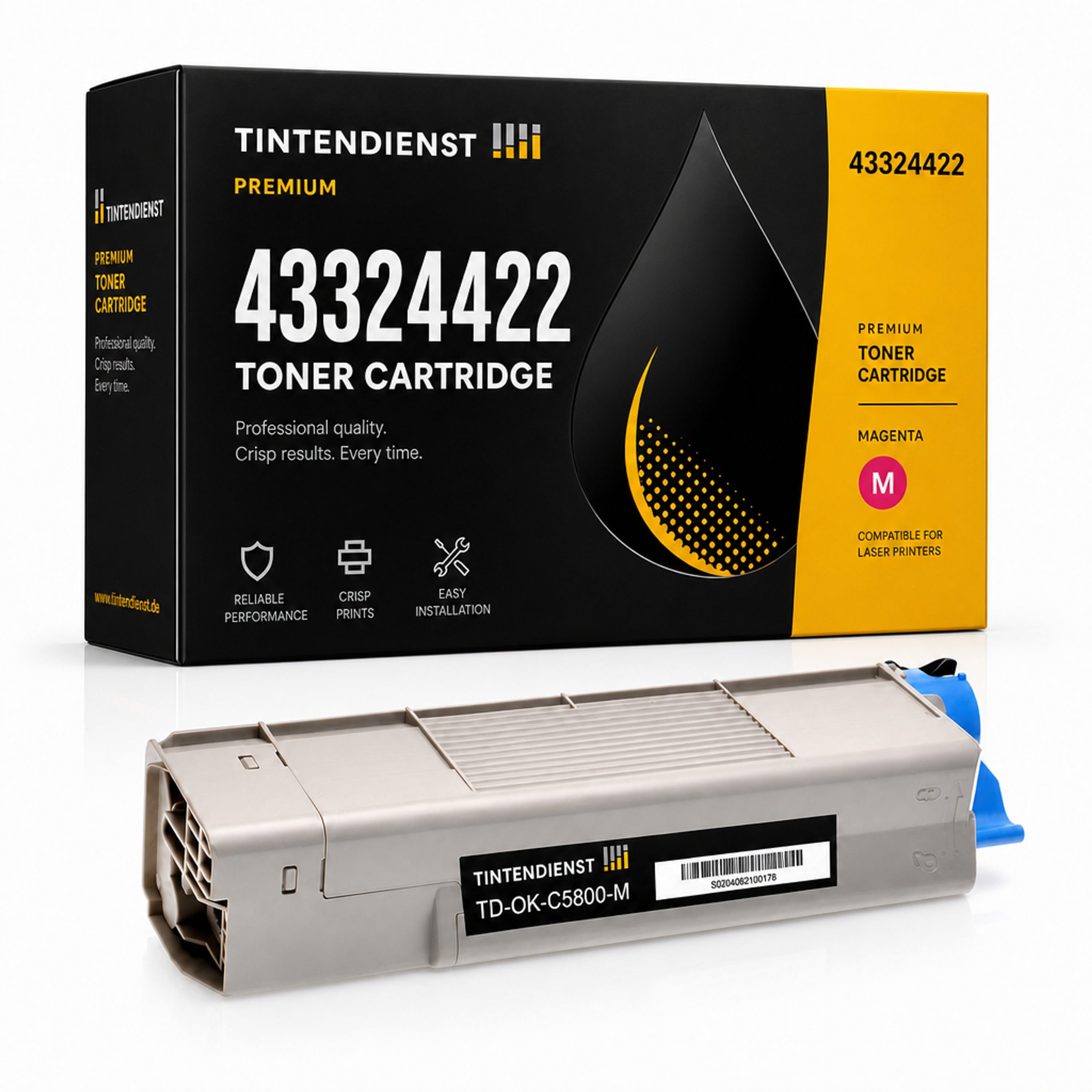 Toner kompatibel zu OKI 43324422, magenta