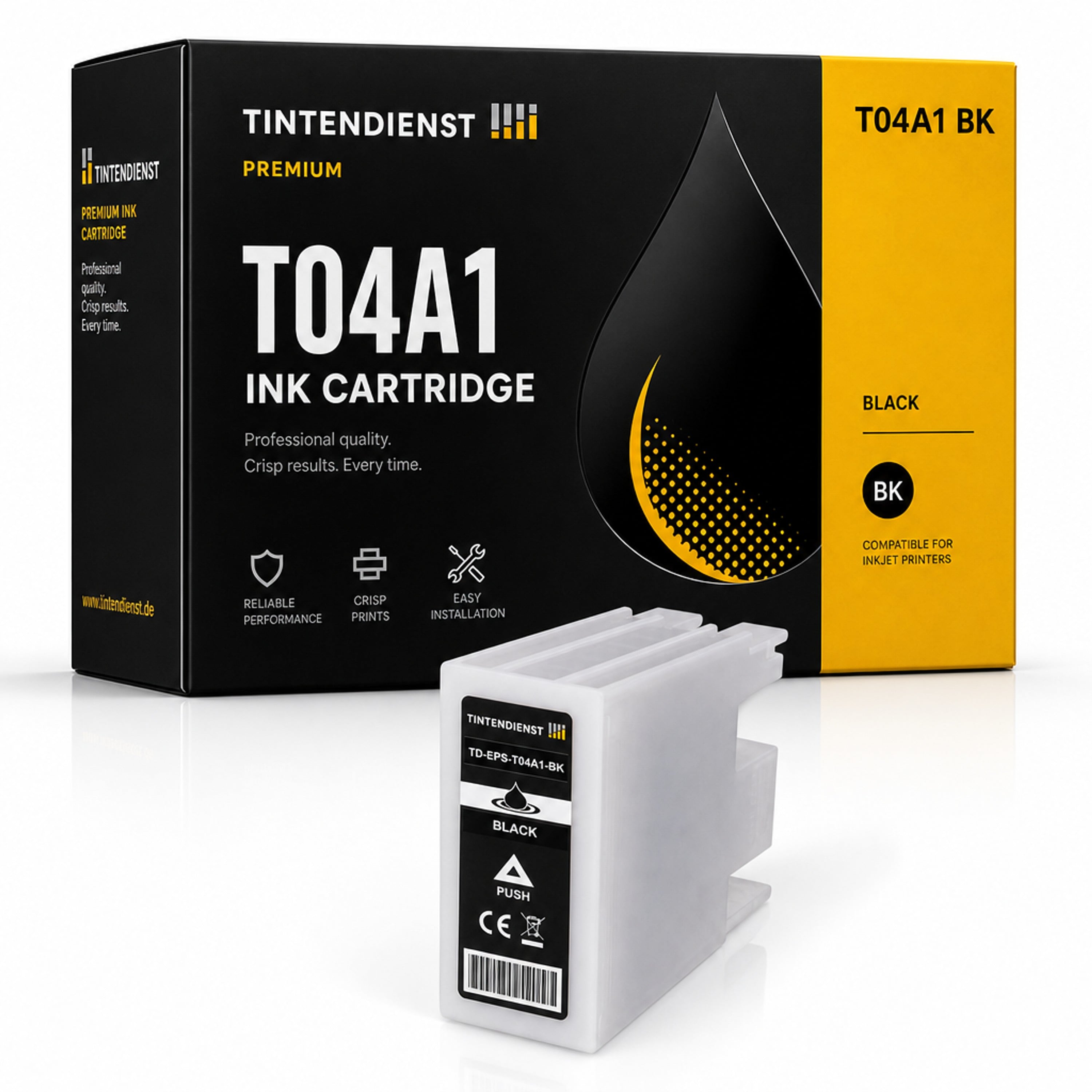 Druckerpatrone kompatibel zu Epson T04A1, schwarz