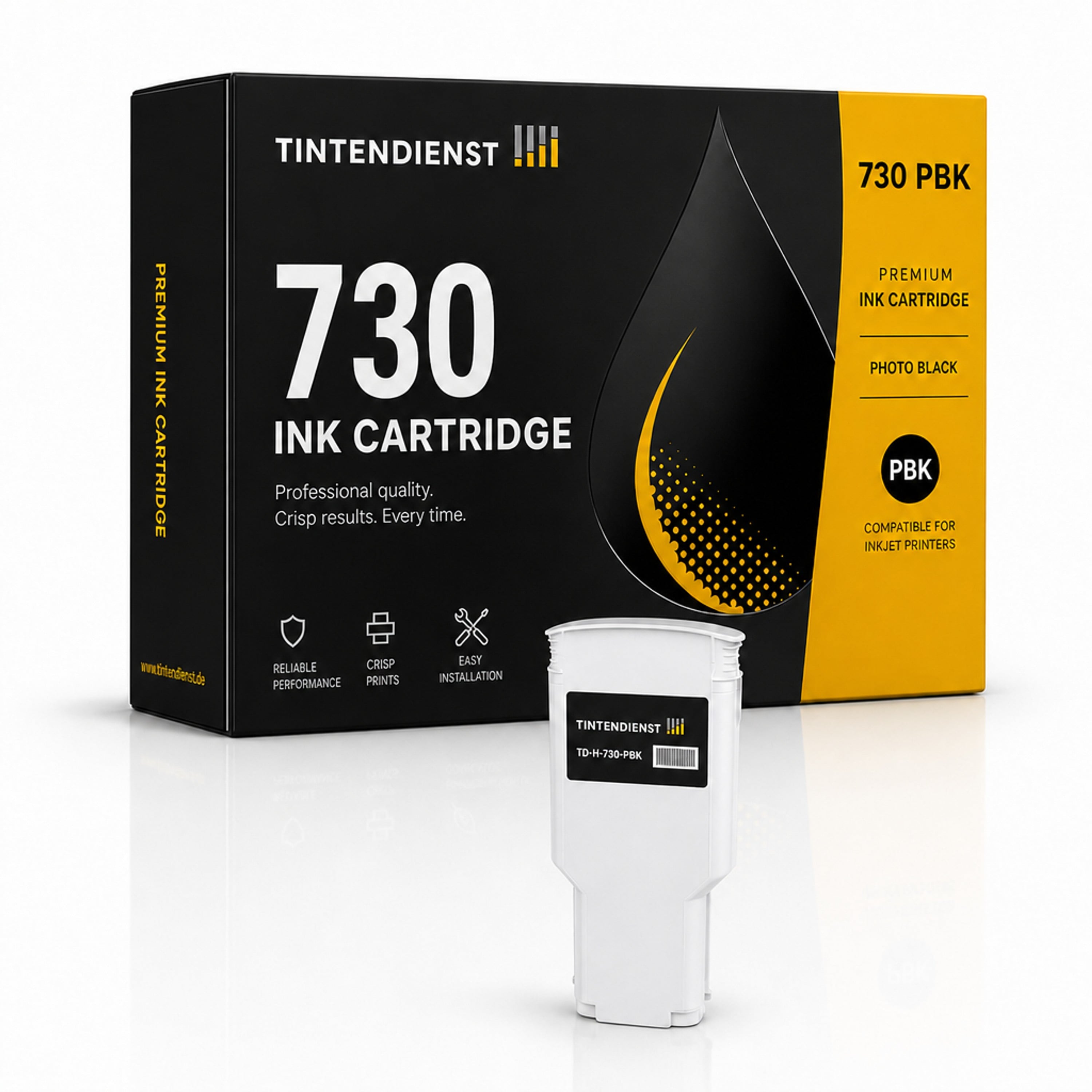 HP 730 Druckerpatrone (P2V73A) schwarz – Tintendienst kompatibel