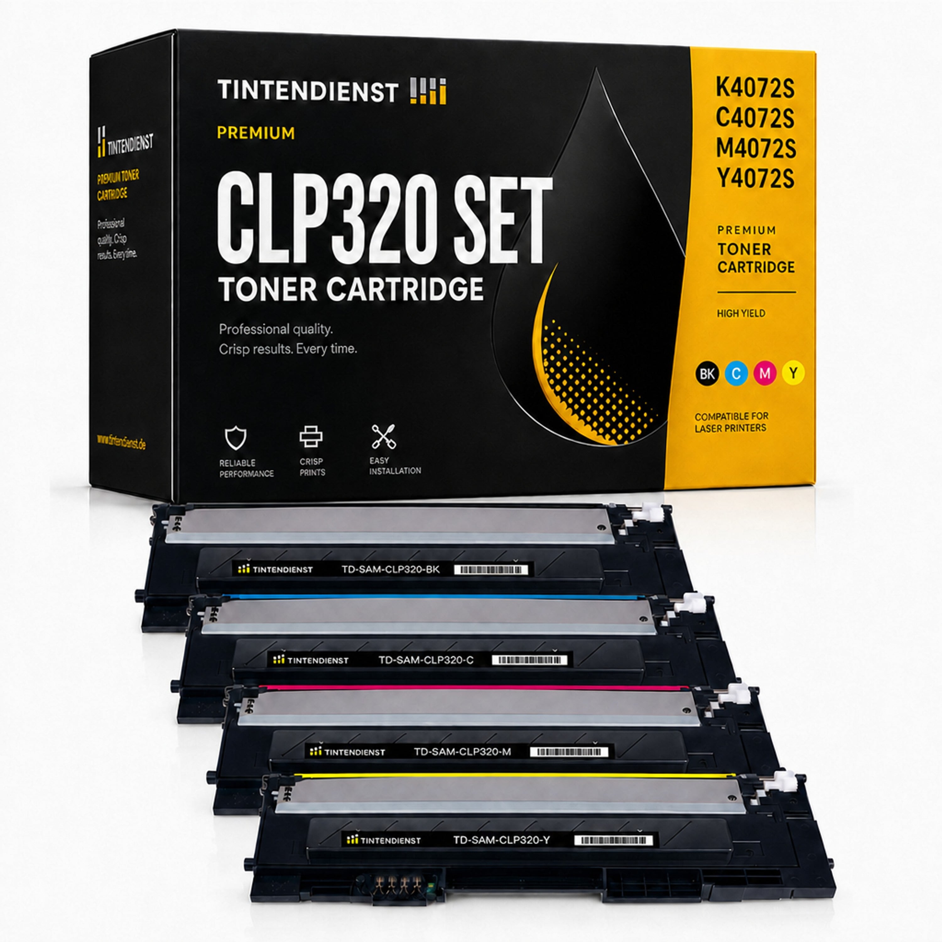 Set kompatibel zu Samsung CLT-K4072S/ELS, 4 Toner