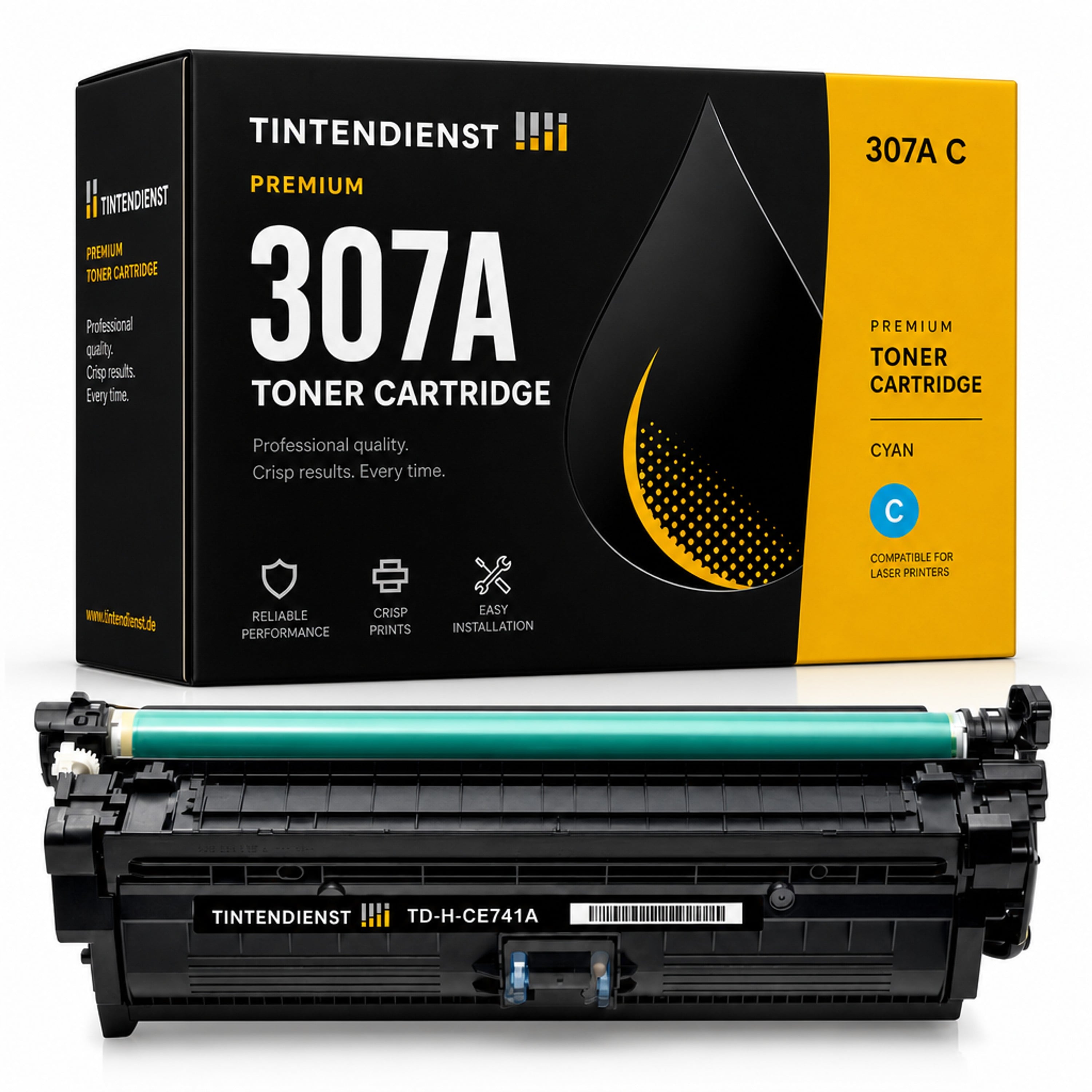 Toner kompatibel zu HP 307A, cyan