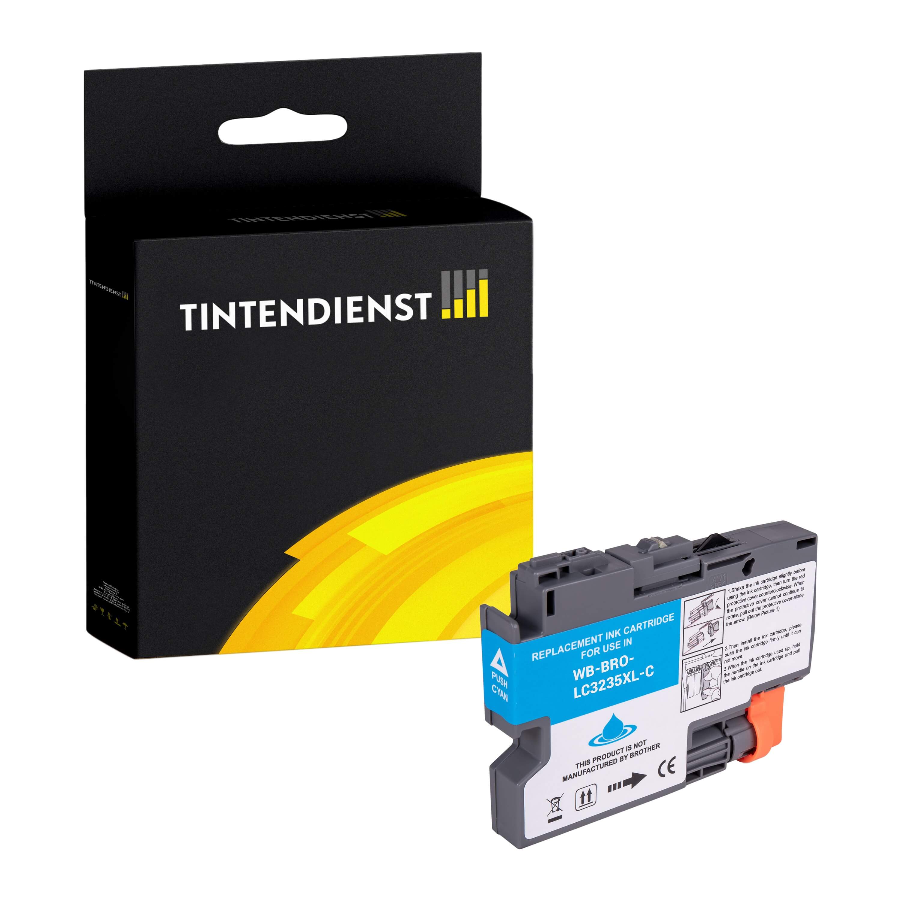 Tintendienst kompatibel für Brother Tintenpatrone LC-3235XLC Cyan
