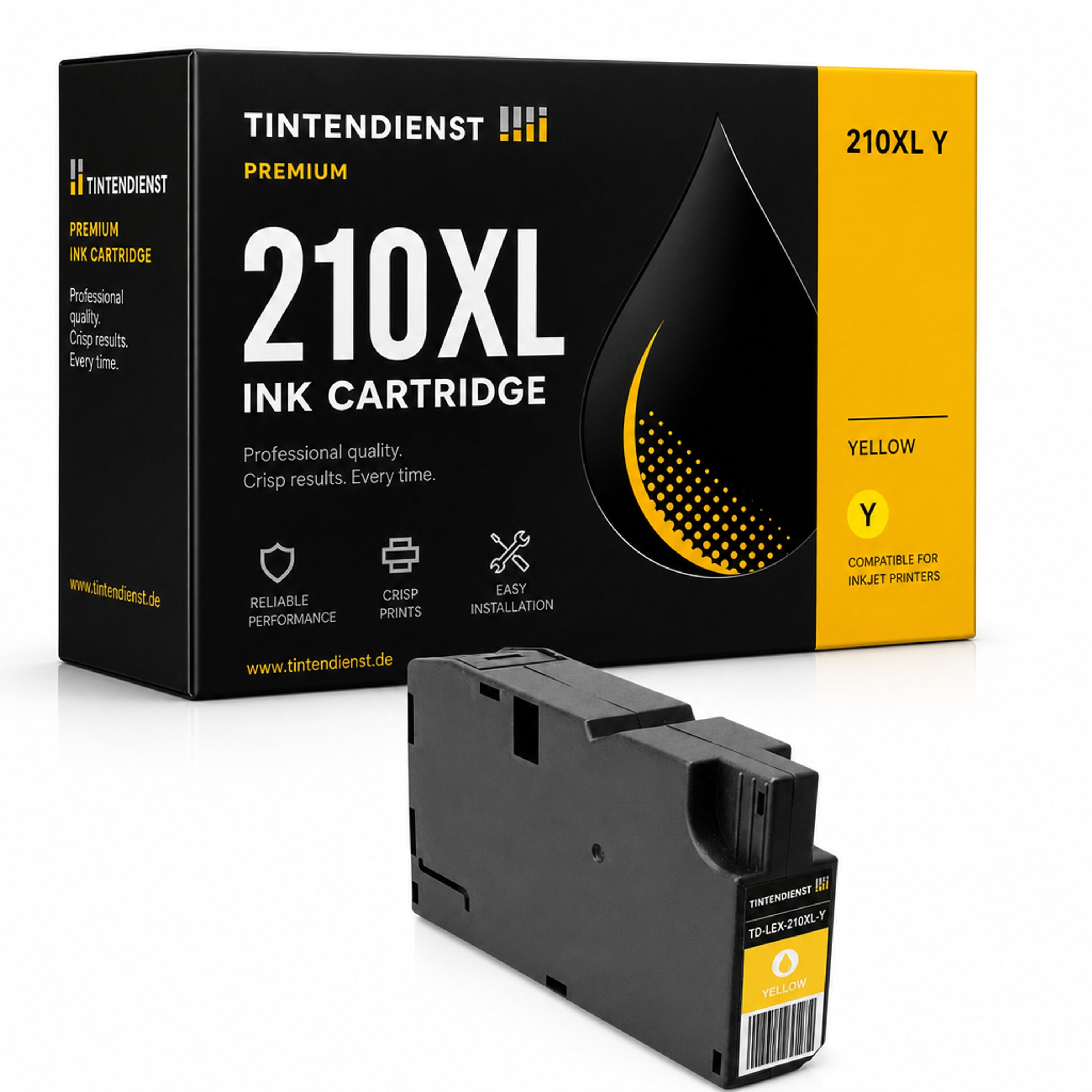 Druckerpatrone kompatibel zu Lexmark 210XL, gelb
