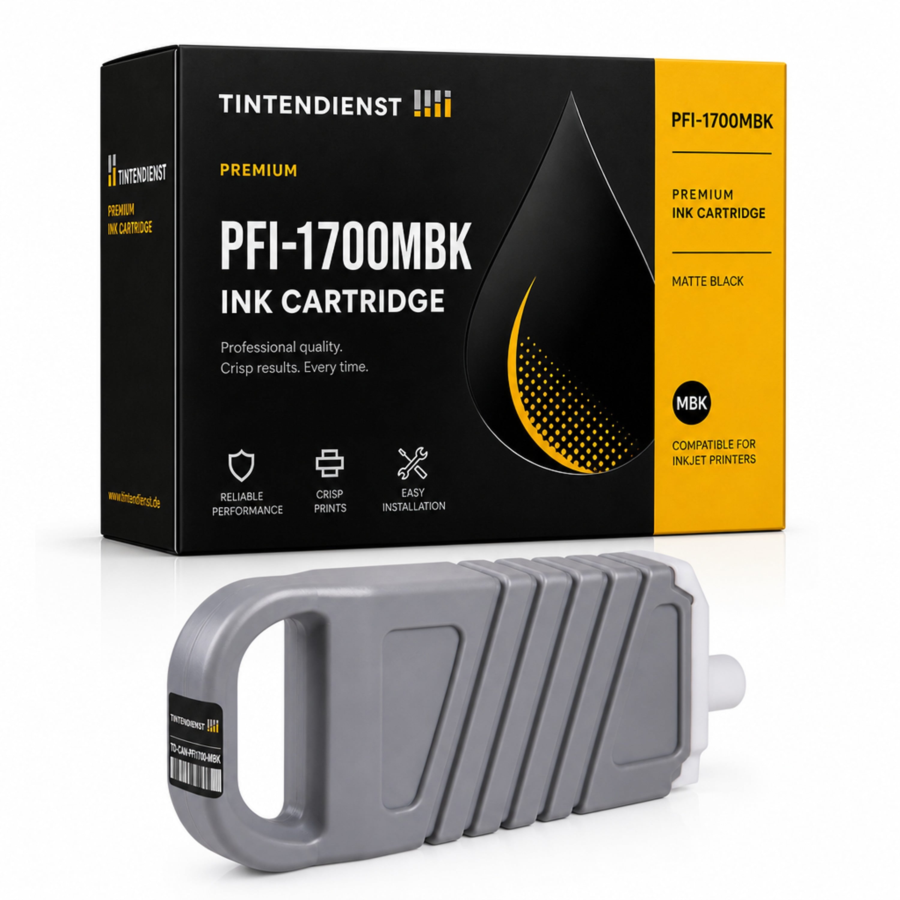 Druckerpatrone kompatibel zu Canon PFI-1700MBK, matt schwarz