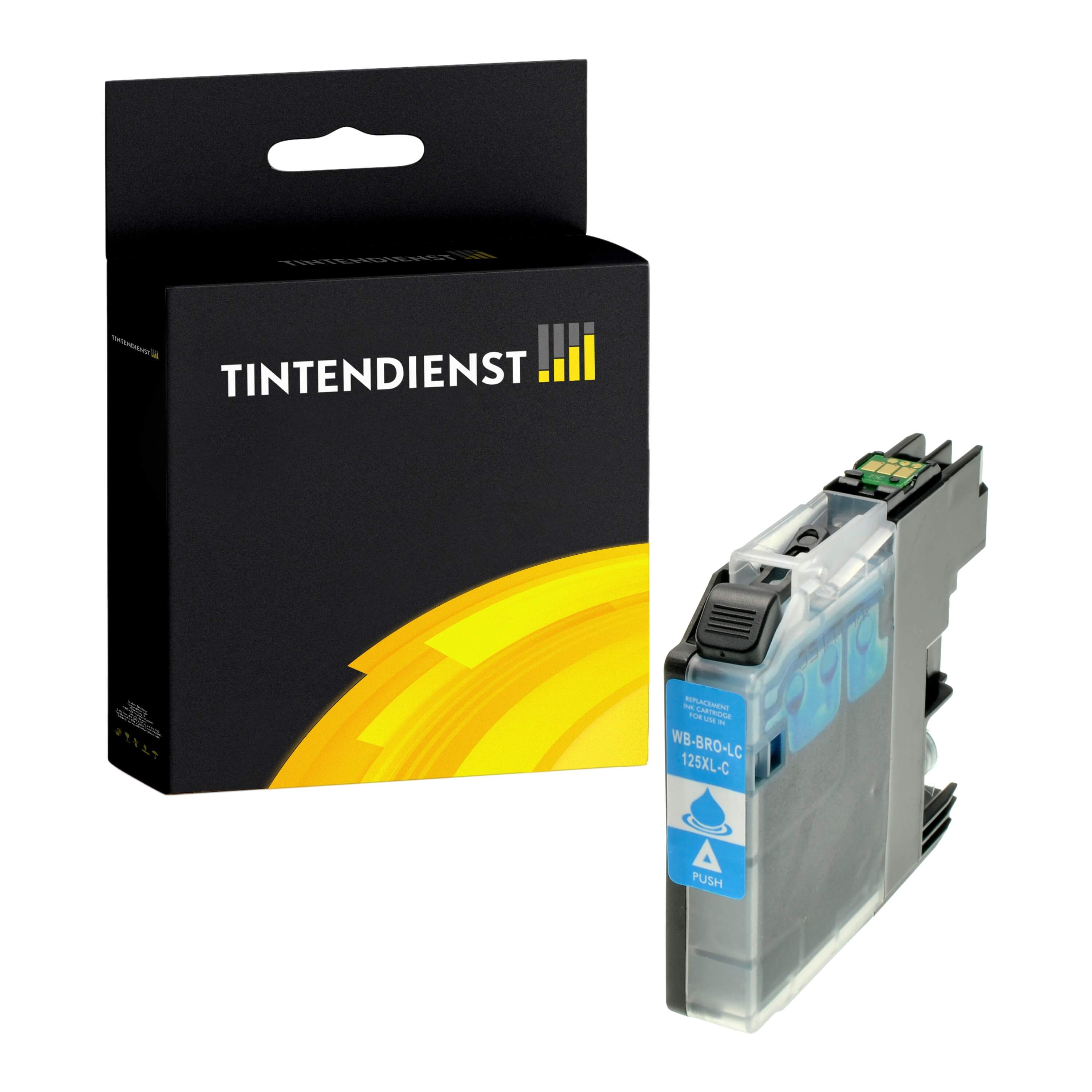 Tintendienst kompatibel für Brother Tintenpatrone LC-125XLC Cyan [XL Füllmenge]