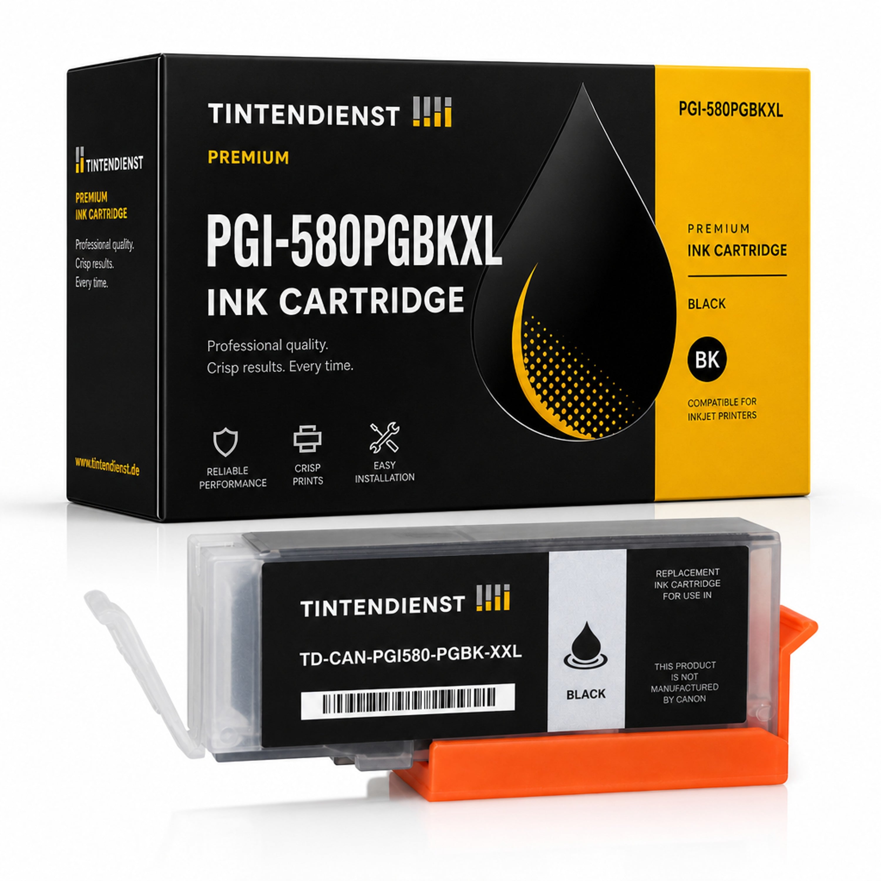 Druckerpatrone kompatibel zu Canon PGI-580PGBKXL, schwarz