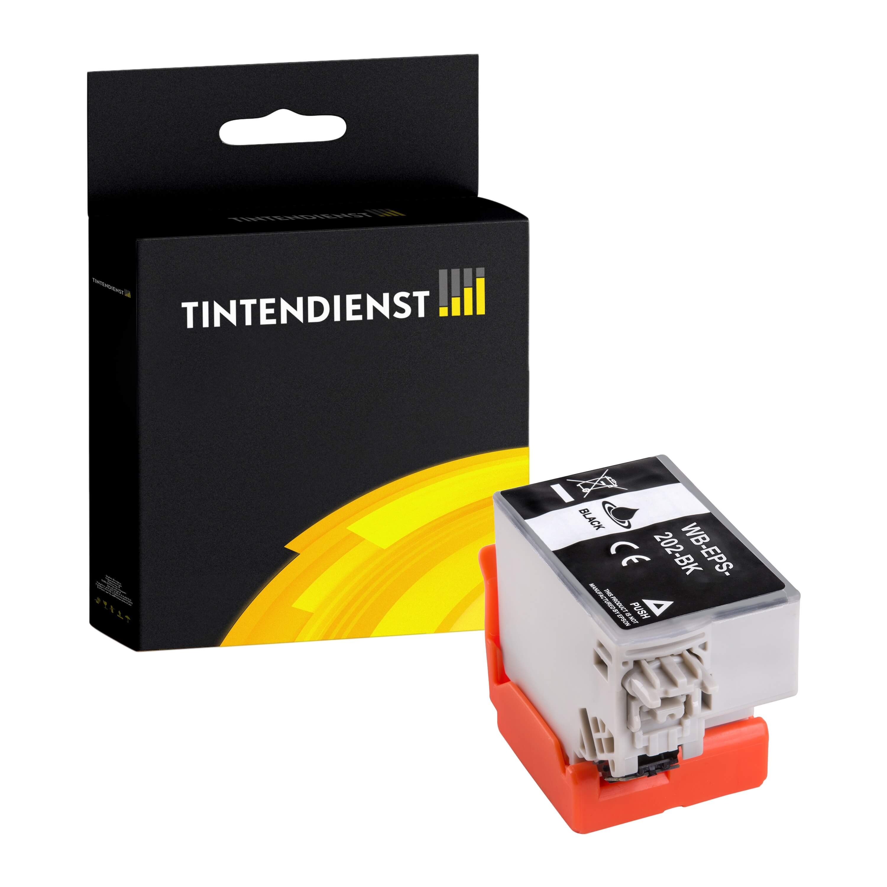 Tintendienst kompatibel für Epson Tintenpatrone C13T02E14010 / 202 Schwarz