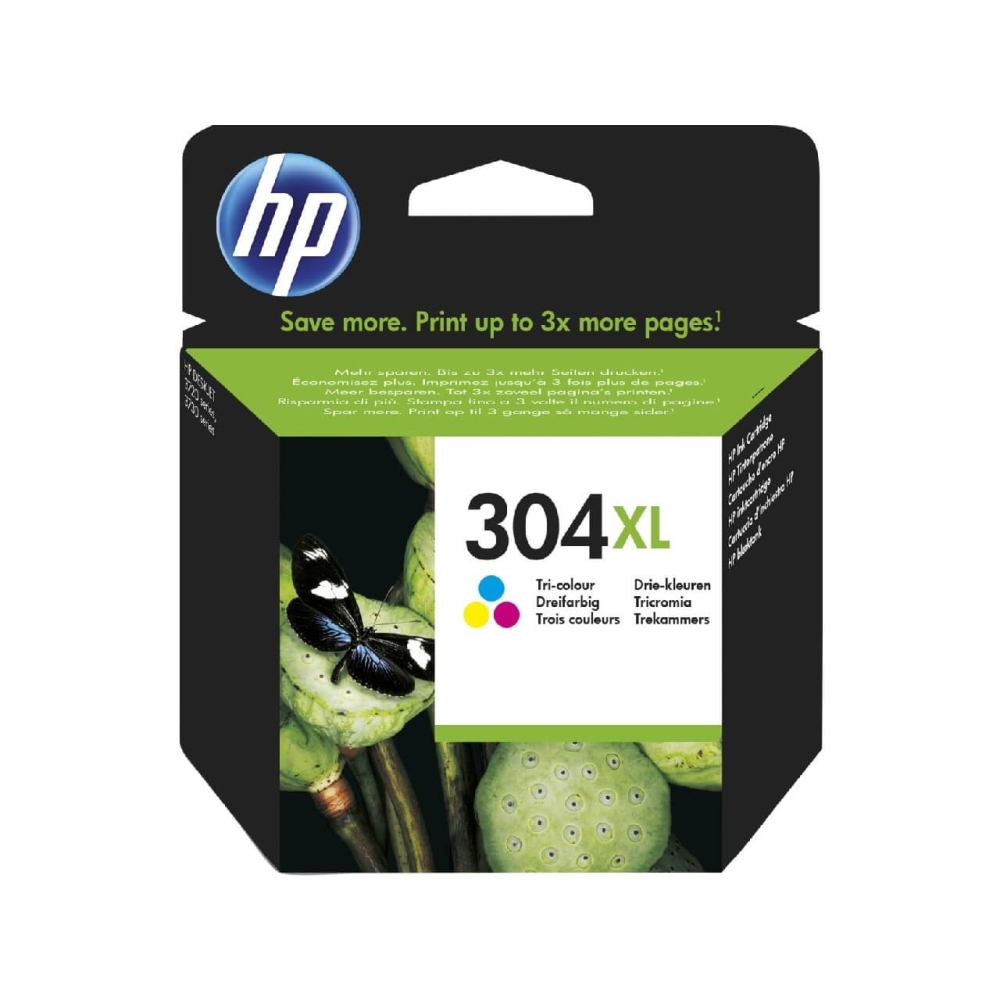 Original HP Tintenpatrone N9K07AE / 304XL Color [XL Füllmenge]