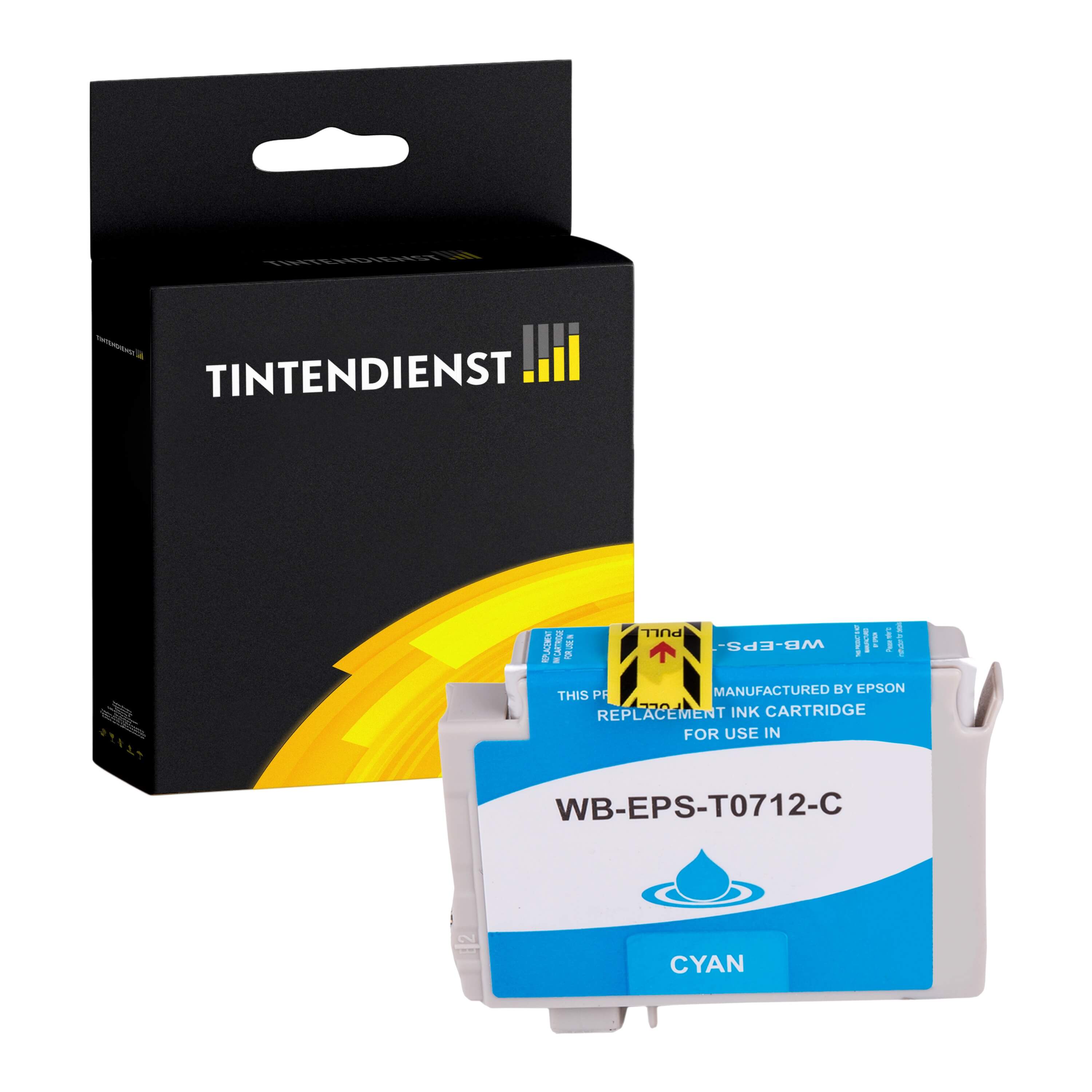Tintendienst kompatibel für Epson Tintenpatrone C13T07124012 / T0712 Cyan