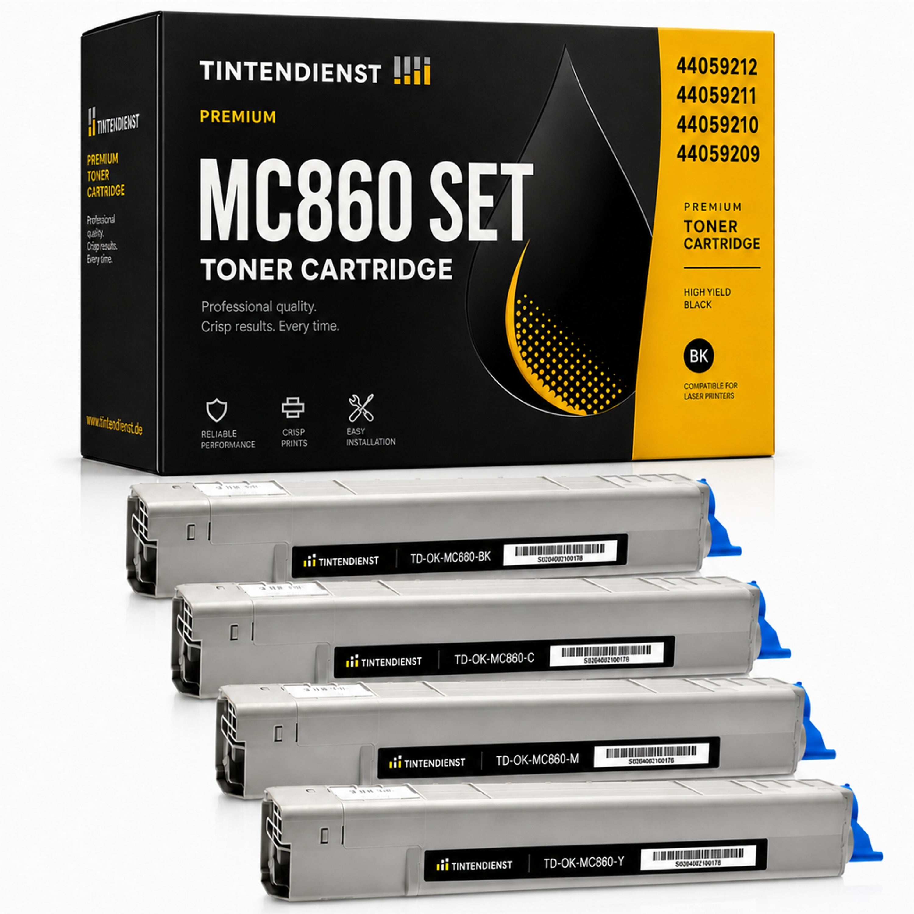 Set kompatibel zu OKI 44059209, 4 Toner