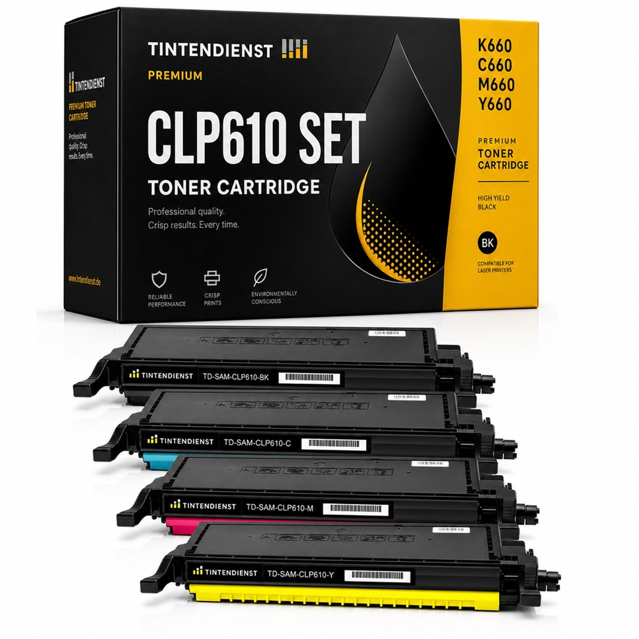 Set kompatibel zu Samsung CLP-C660B/ELS, 4 Toner