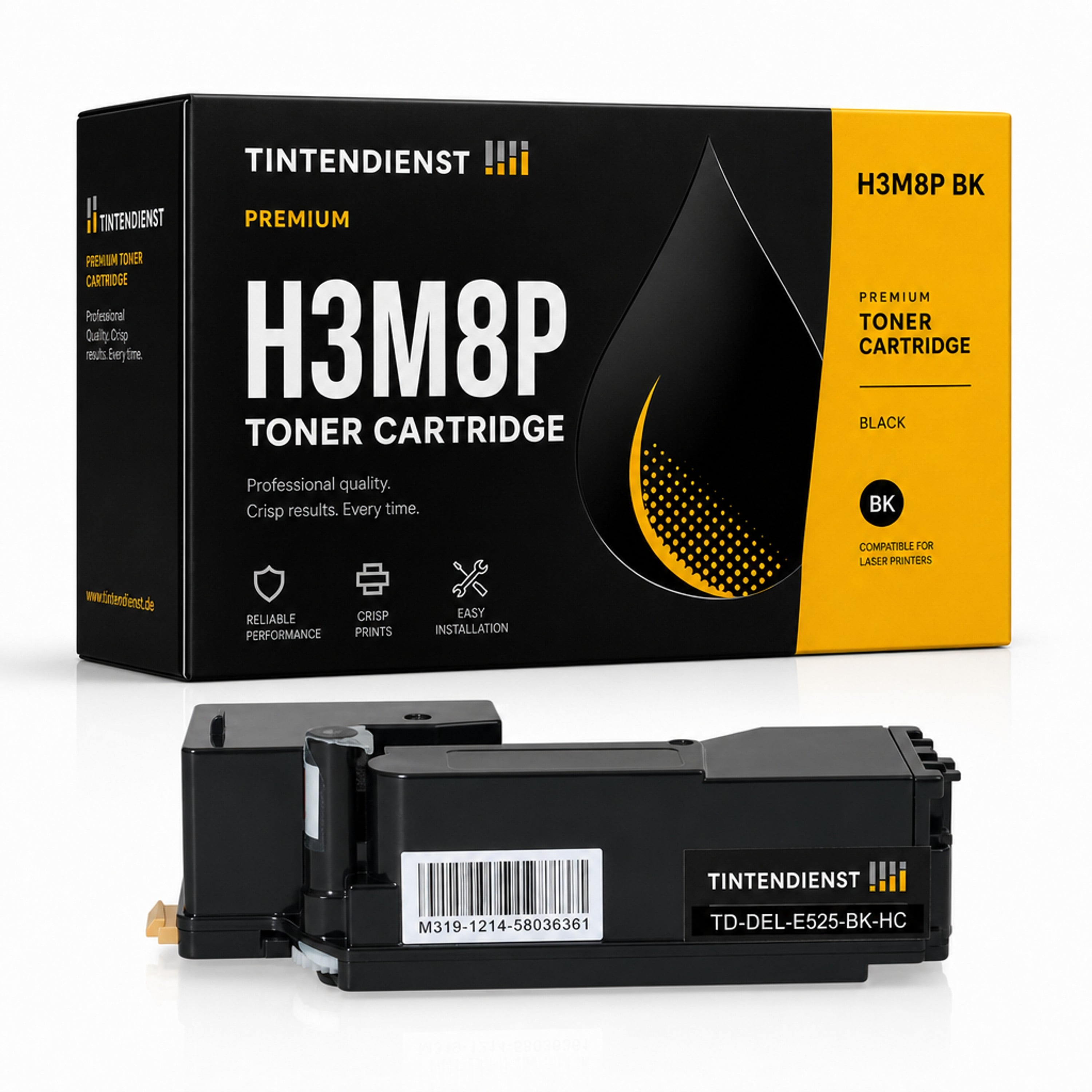 Toner kompatibel zu Dell H3M8P, schwarz