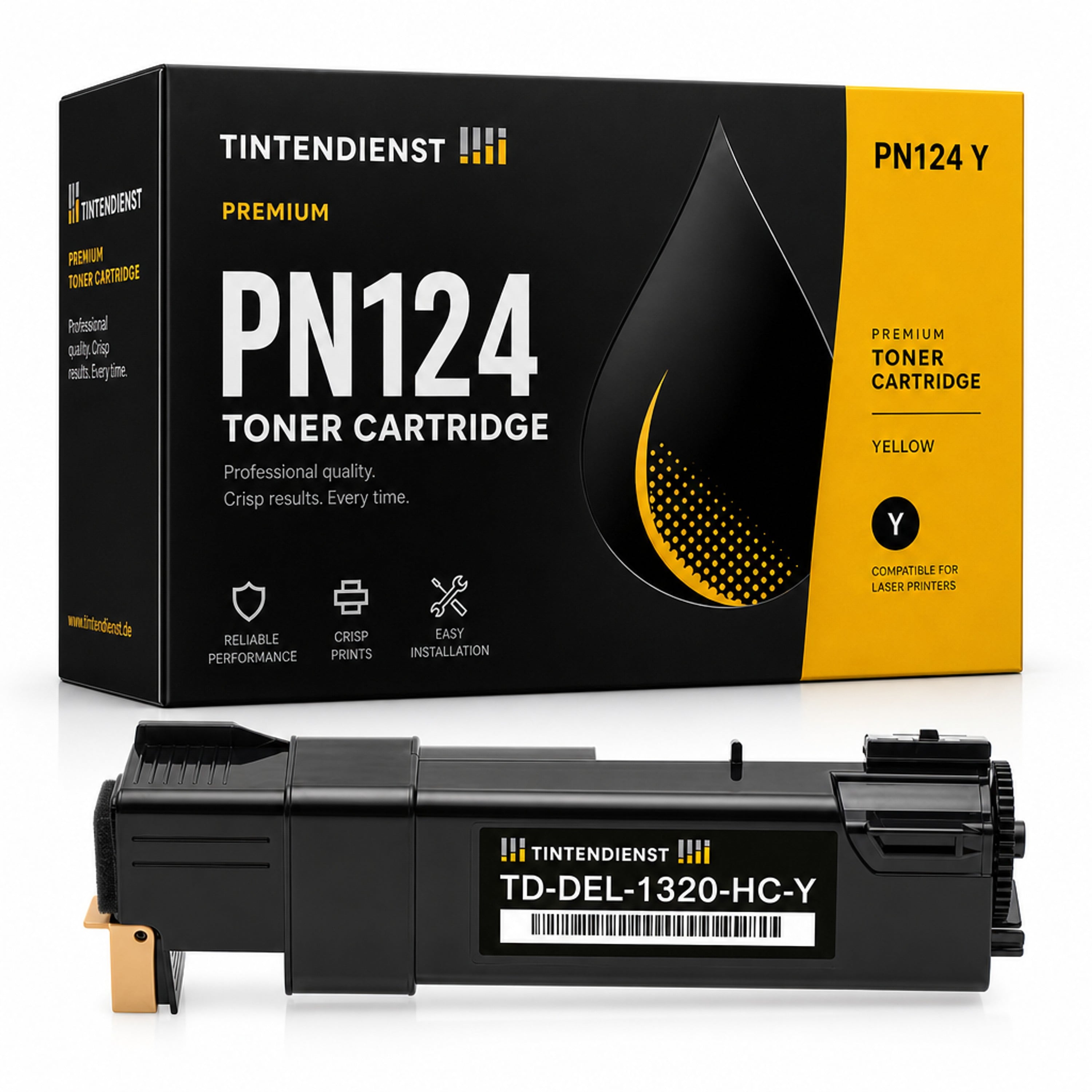 Toner kompatibel zu Dell PN124, gelb