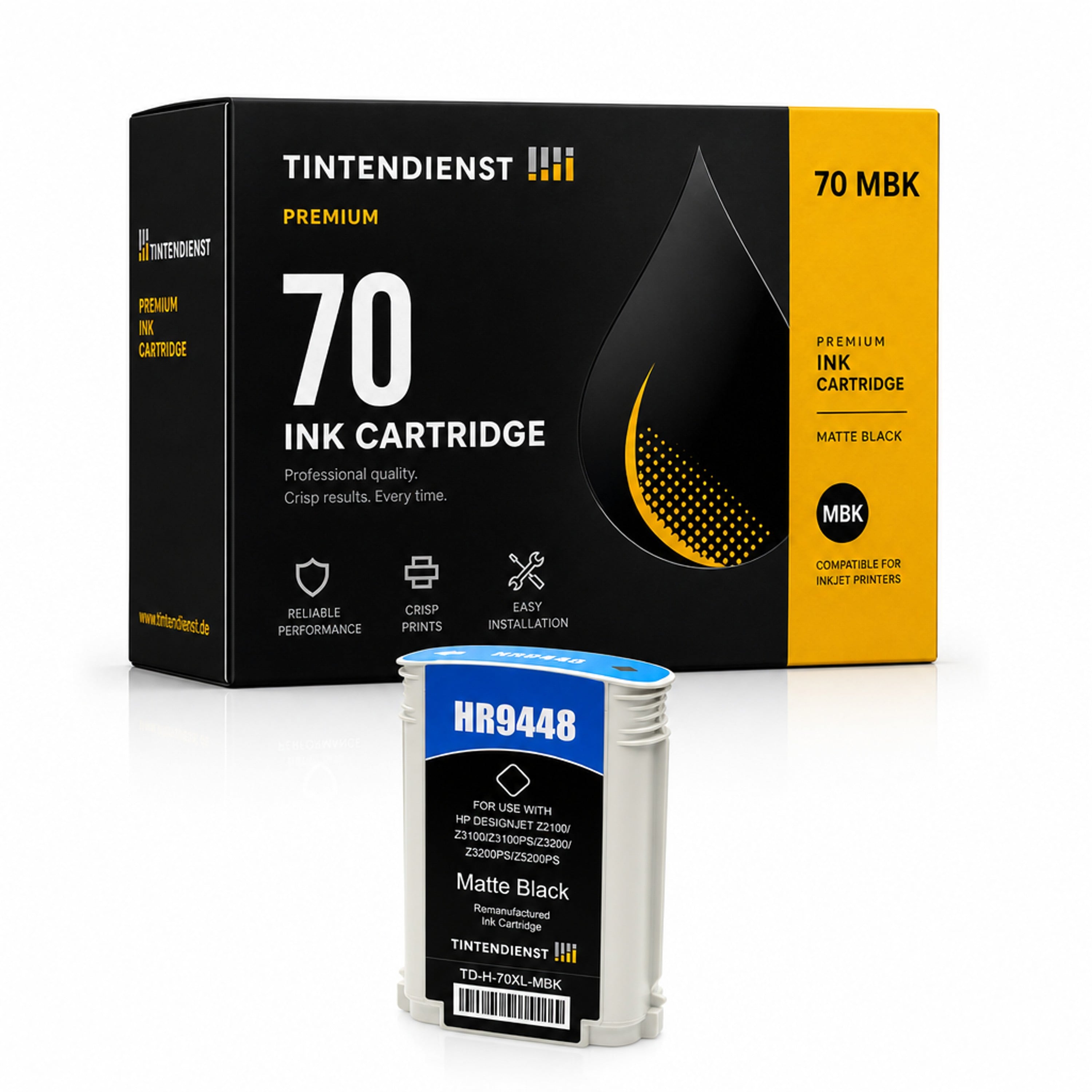 Druckerpatrone kompatibel zu HP 70, matt schwarz