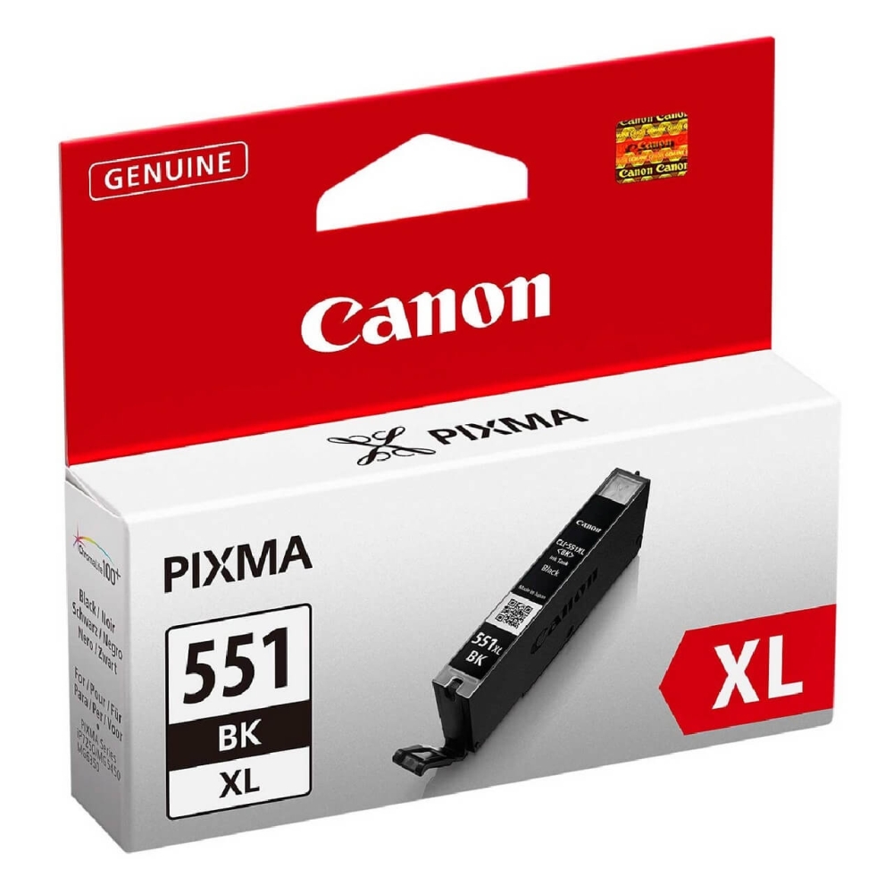 Original Canon Tintenpatrone 6443B001 / CLI-551BKXL Schwarz [XL Füllmenge]