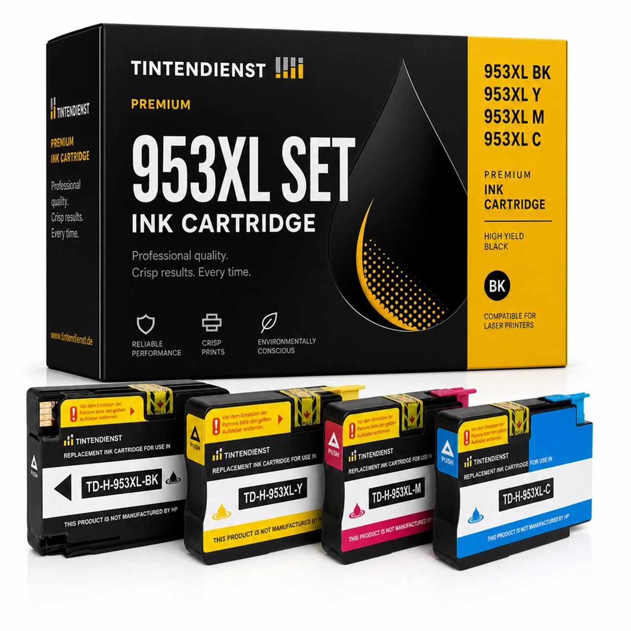 Set kompatibel zu HP L0S70AE XL, 4 Patronen