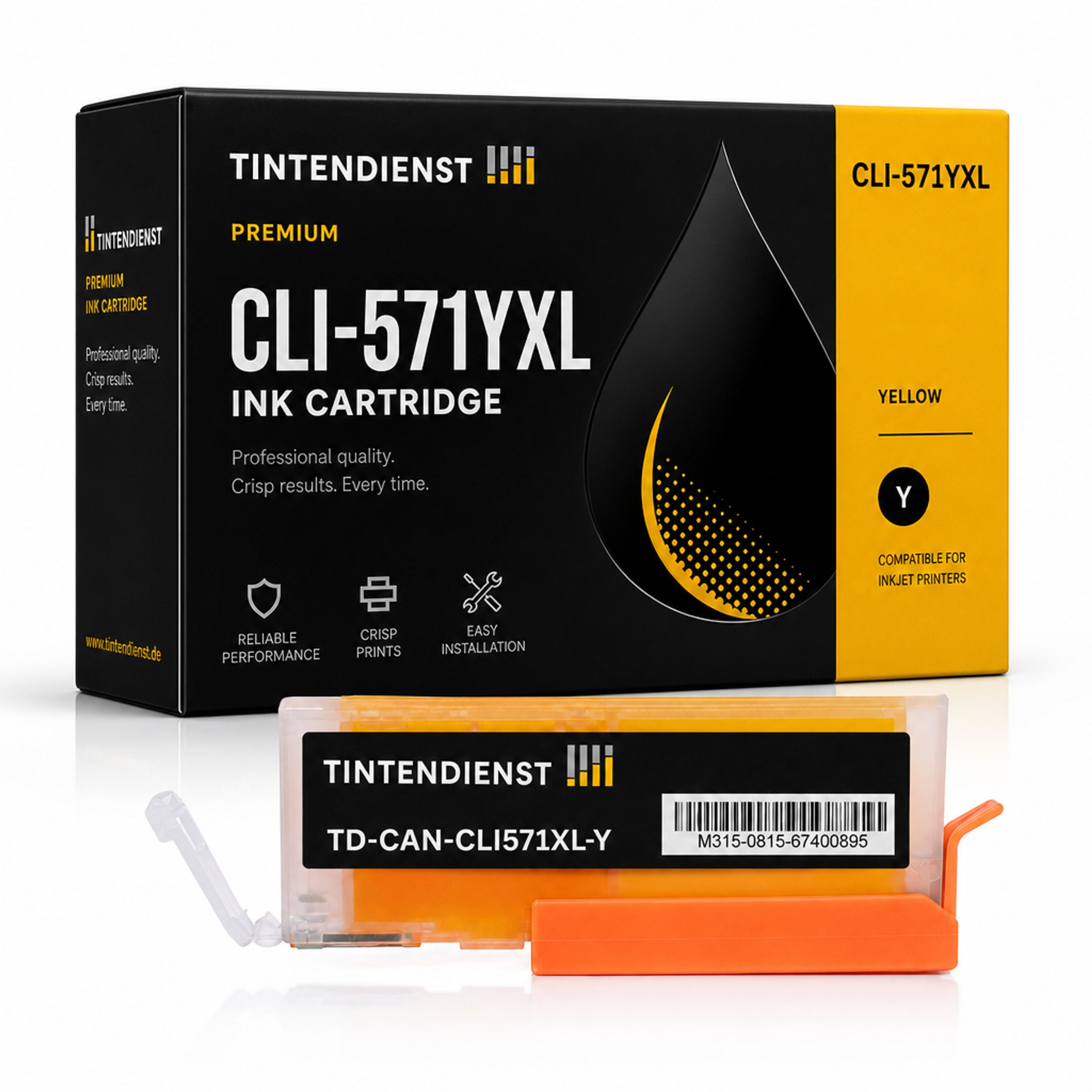 Druckerpatrone kompatibel zu Canon CLI-571YXL, gelb