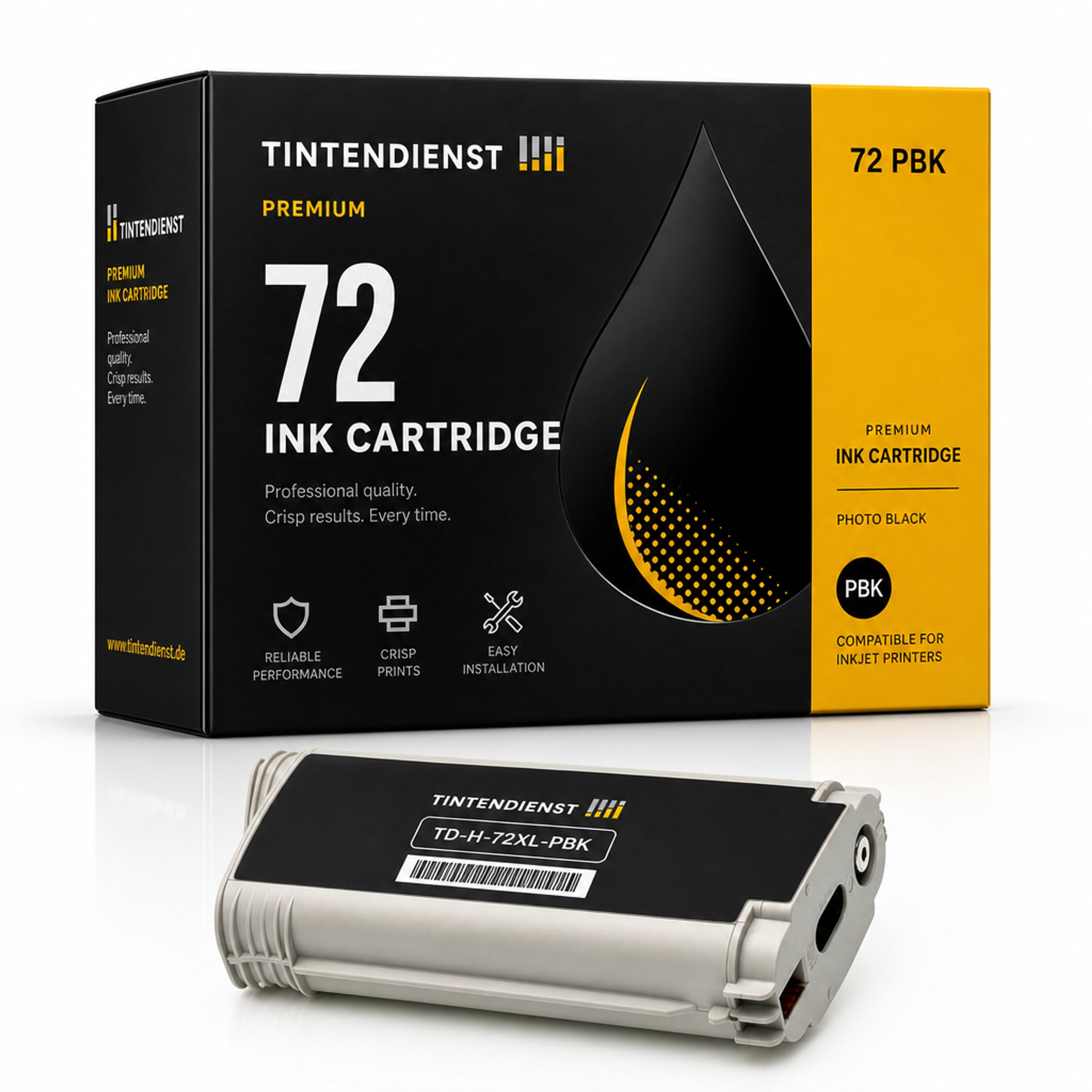 HP 72 Druckerpatrone (C9370A) schwarz – Tintendienst kompatibel