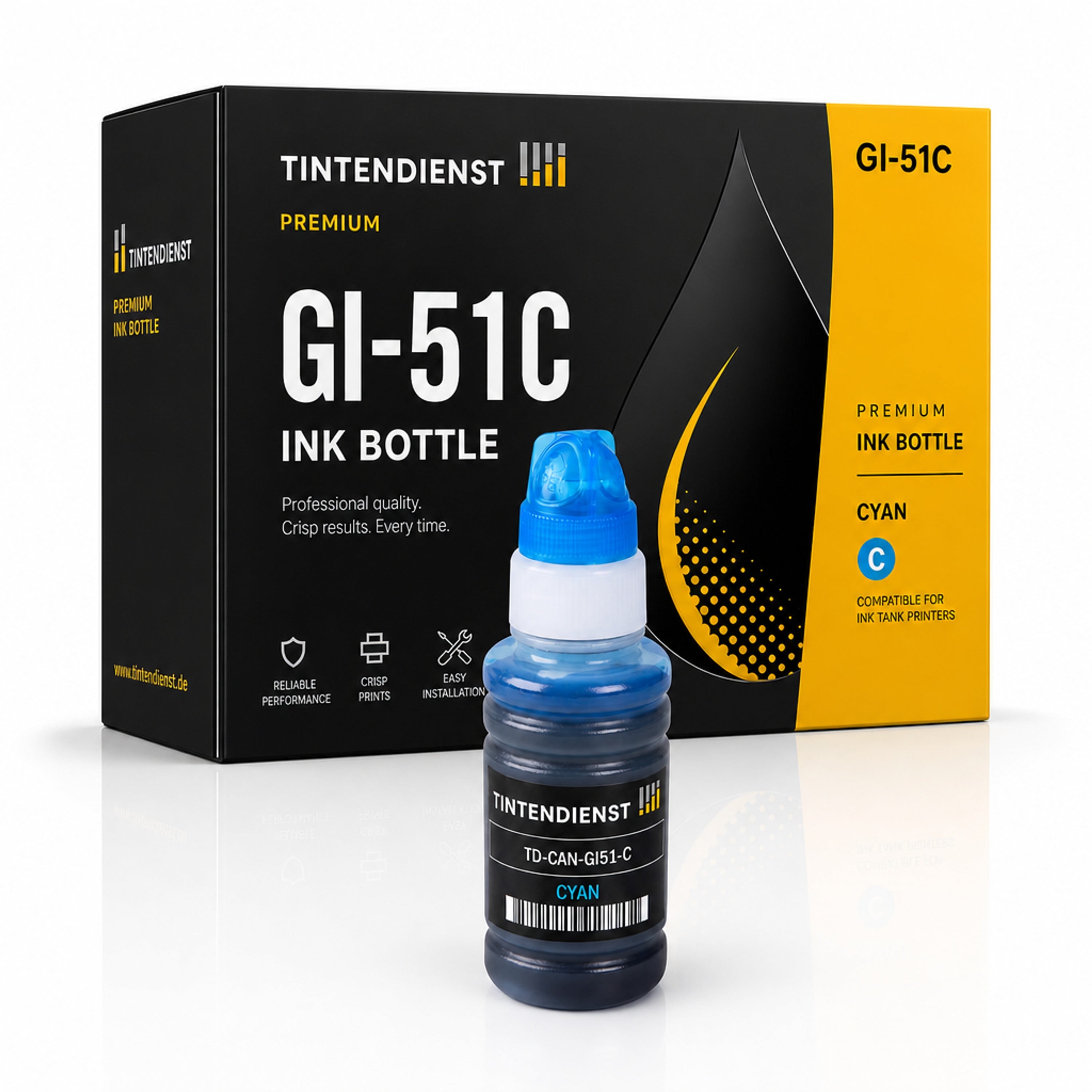 Tintentank kompatibel zu Canon GI-51C, cyan