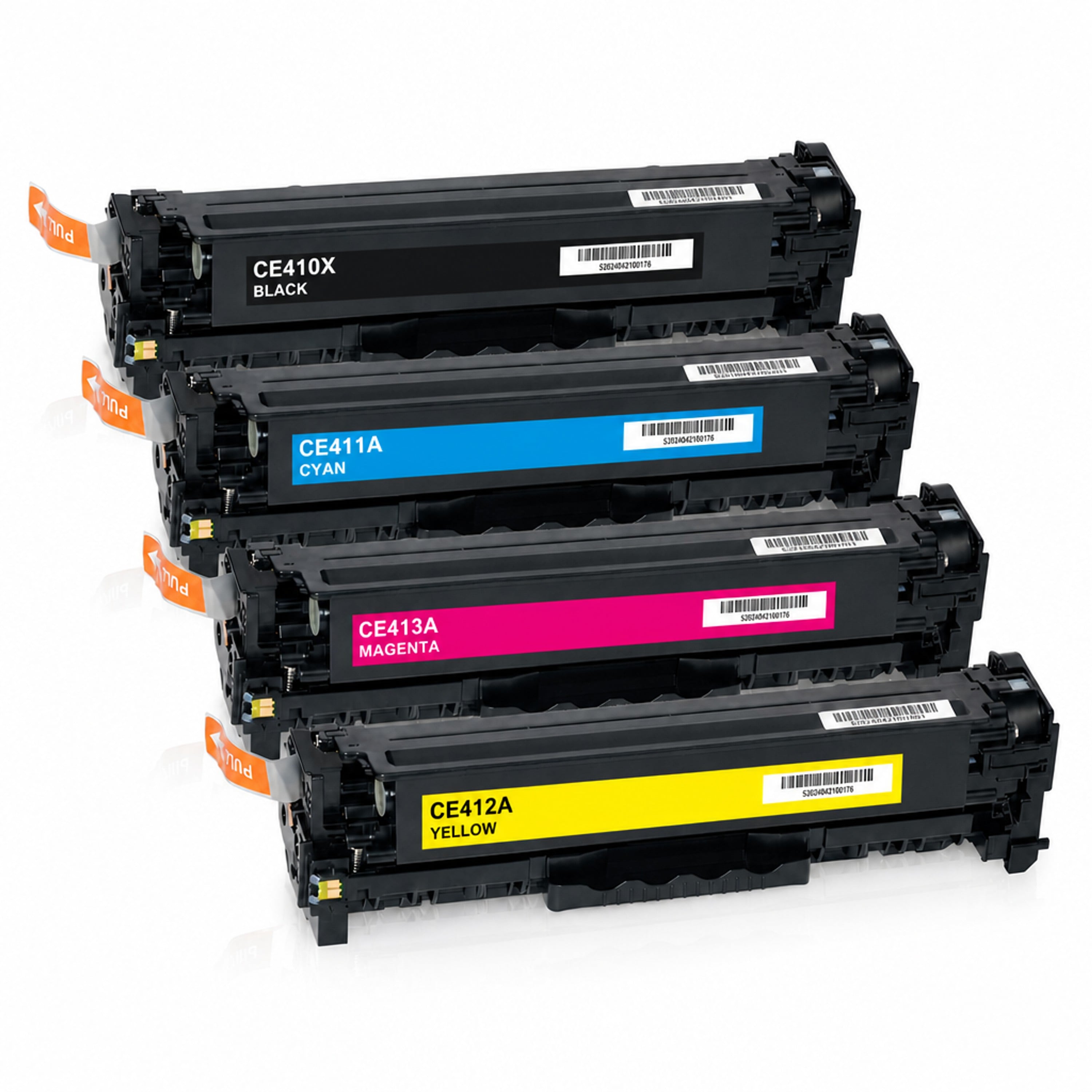 Multipack - Toner ersetzt HP CE410X, 4 Toner