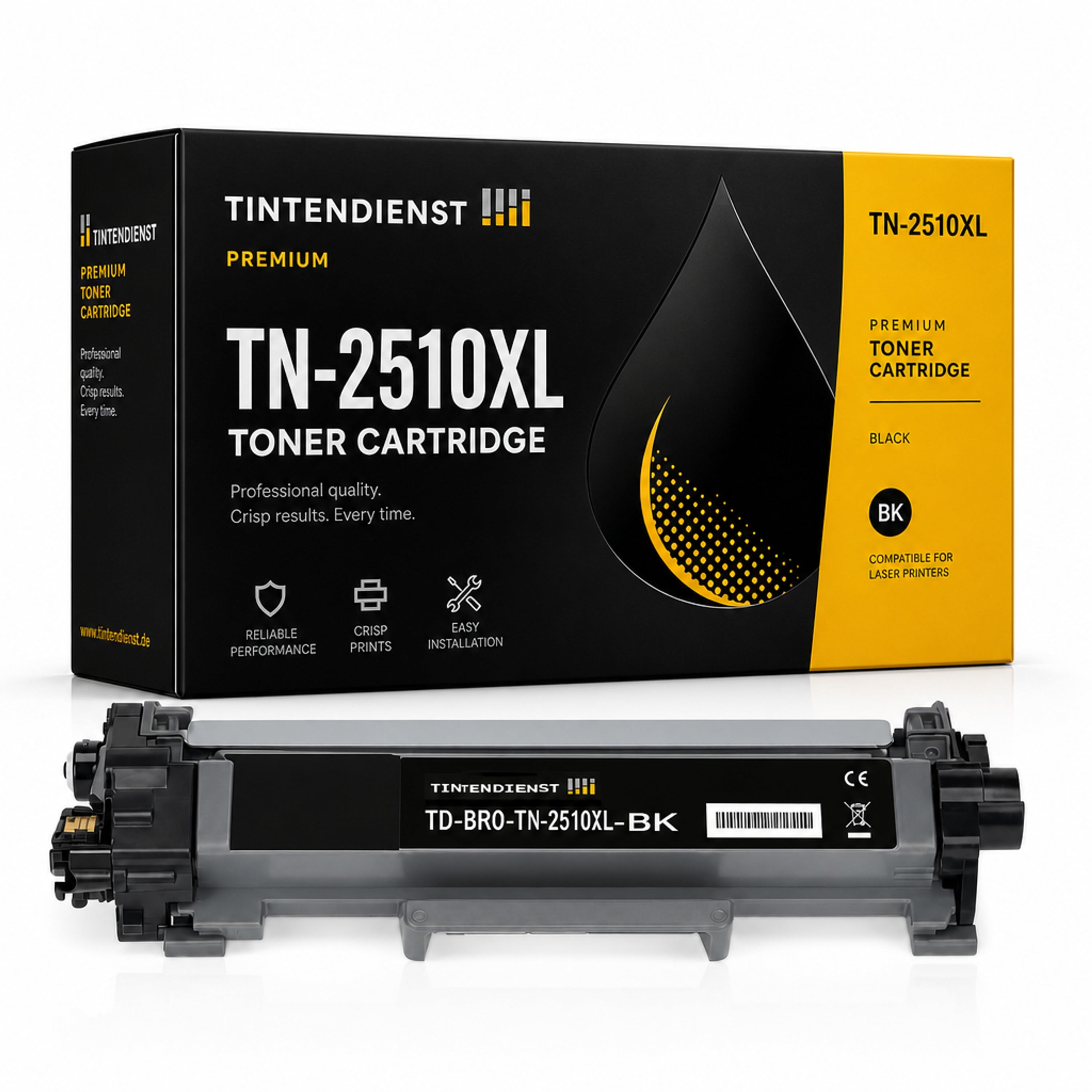 Toner kompatibel zu Brother TN-2510XL, schwarz