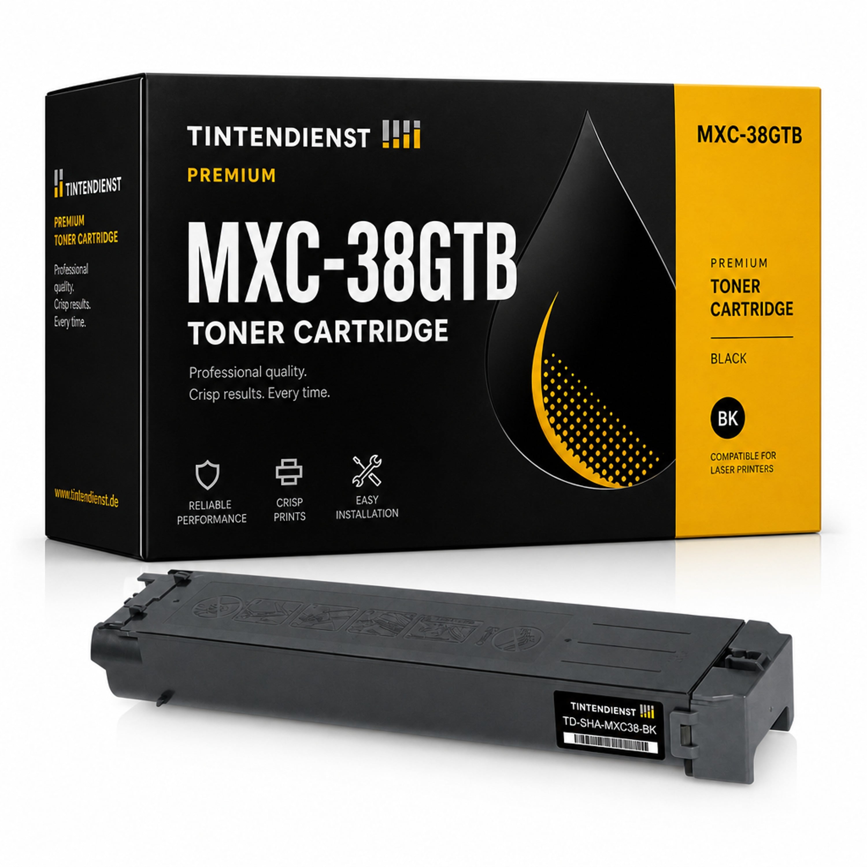 Toner kompatibel zu Sharp MXC-38GTB, schwarz