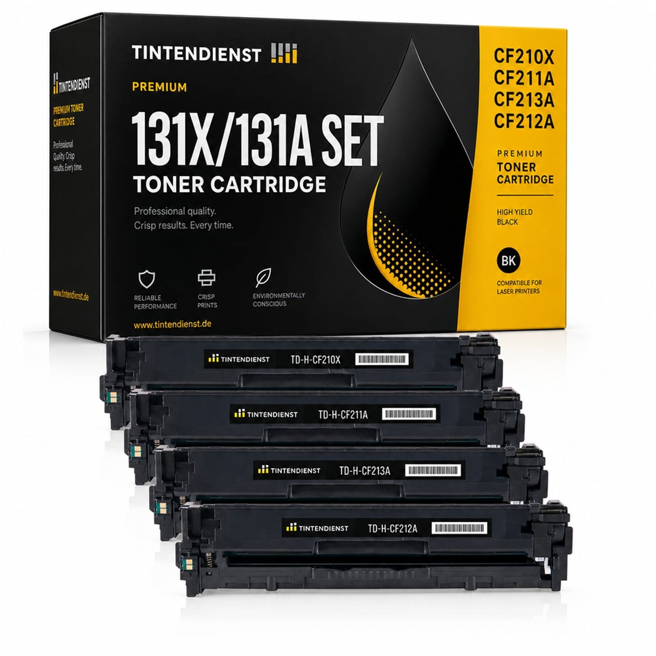Tintendienst Set 4 Toner HP CF210X-13A 1xbk 1xcmy