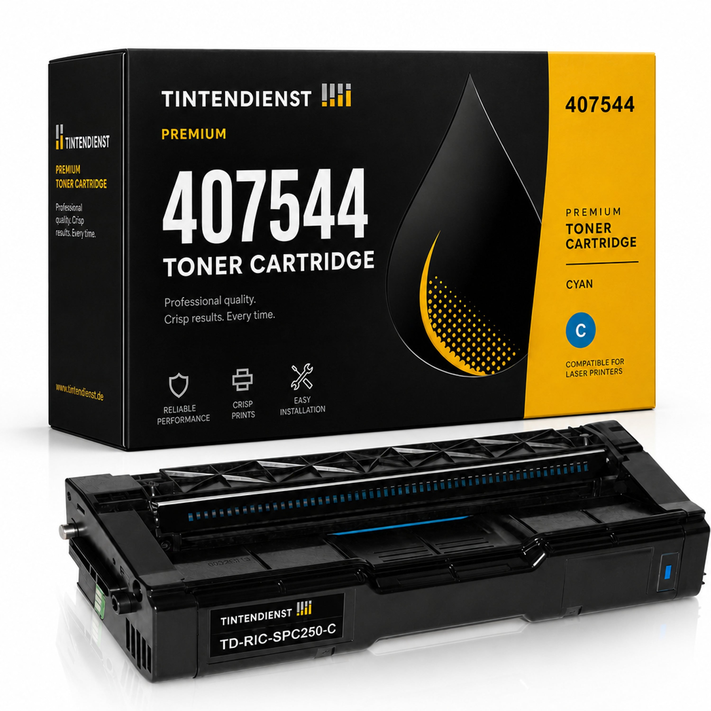 Toner kompatibel zu Ricoh 407544, cyan