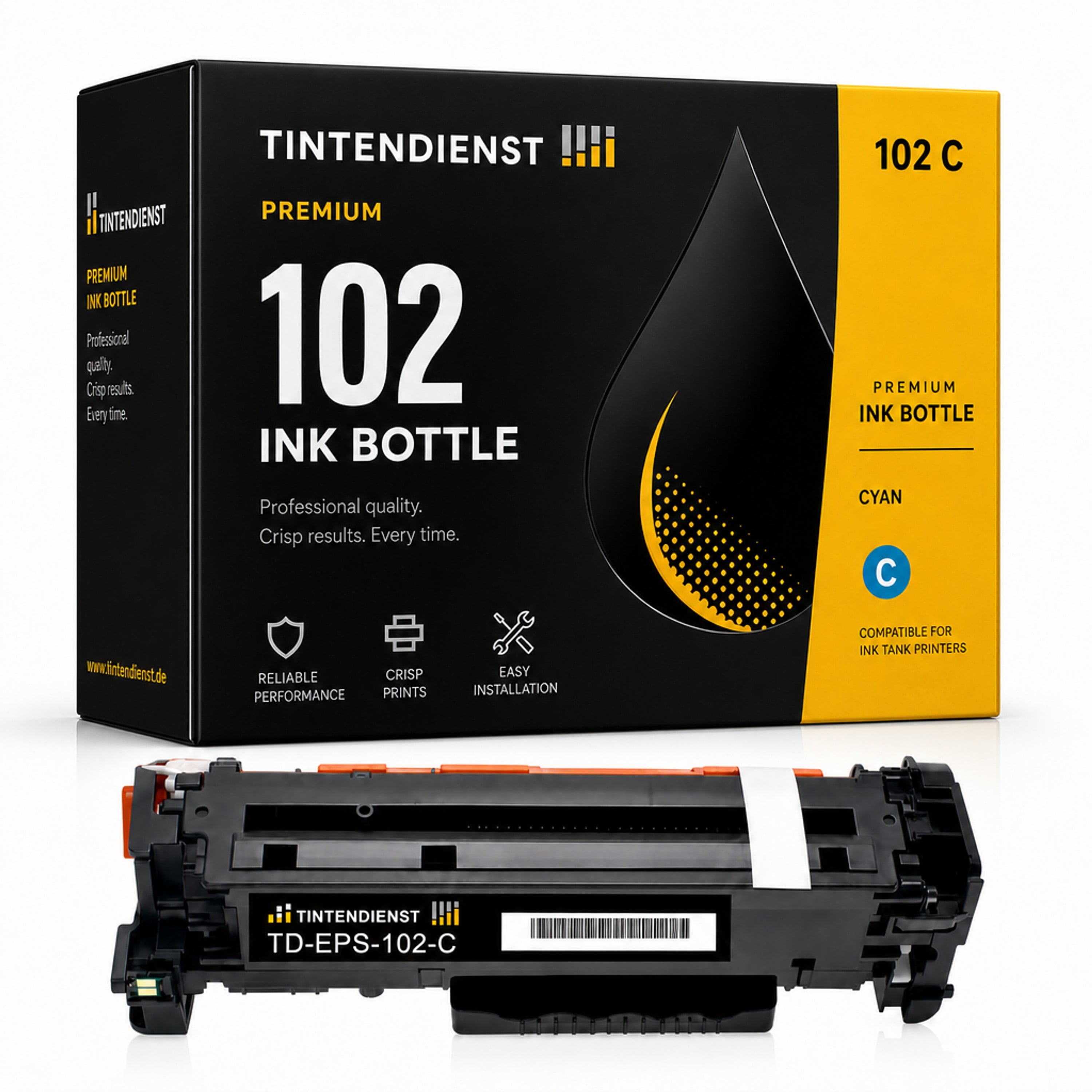 Tintentank kompatibel zu Epson 102, cyan