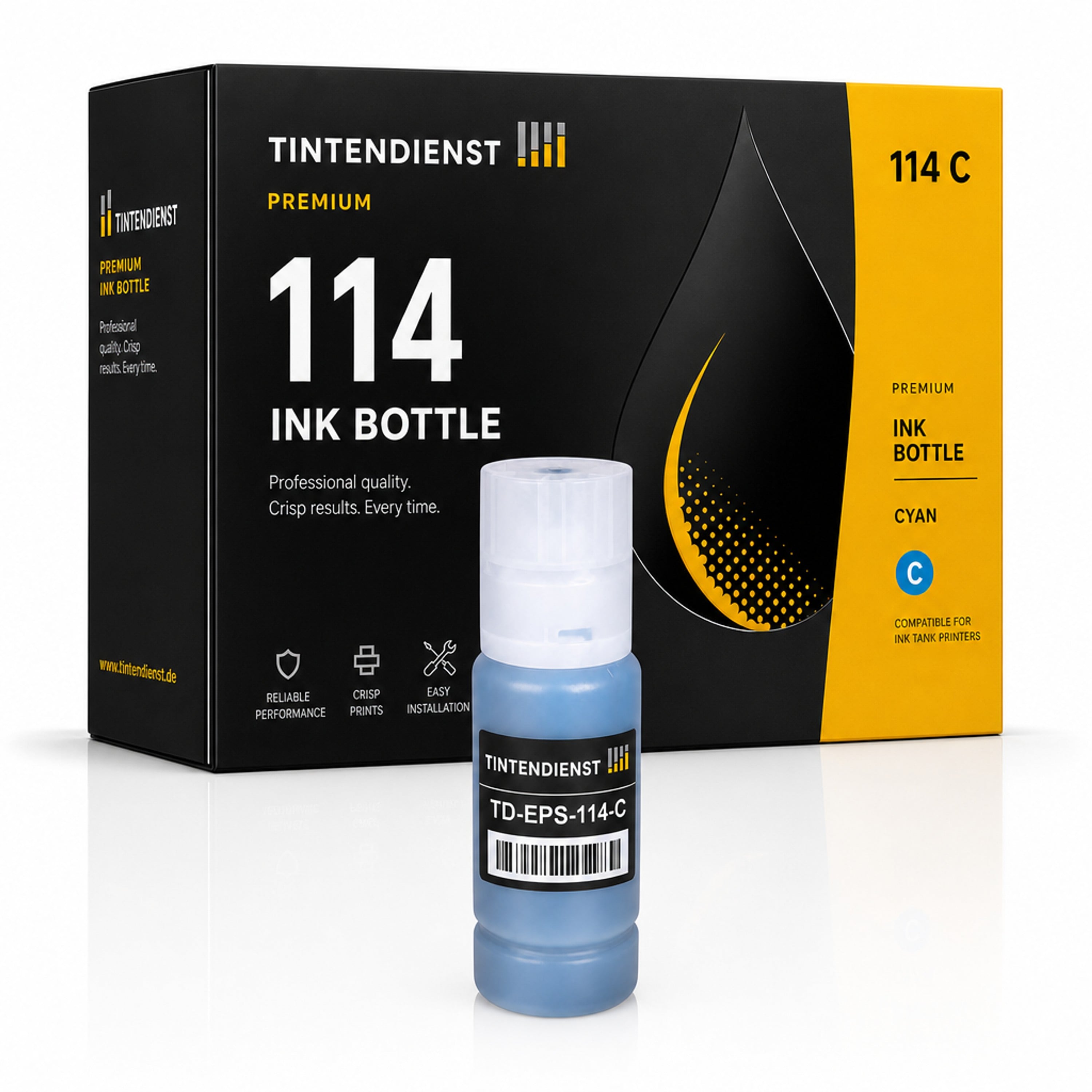 Tintentank kompatibel zu Epson 114, cyan