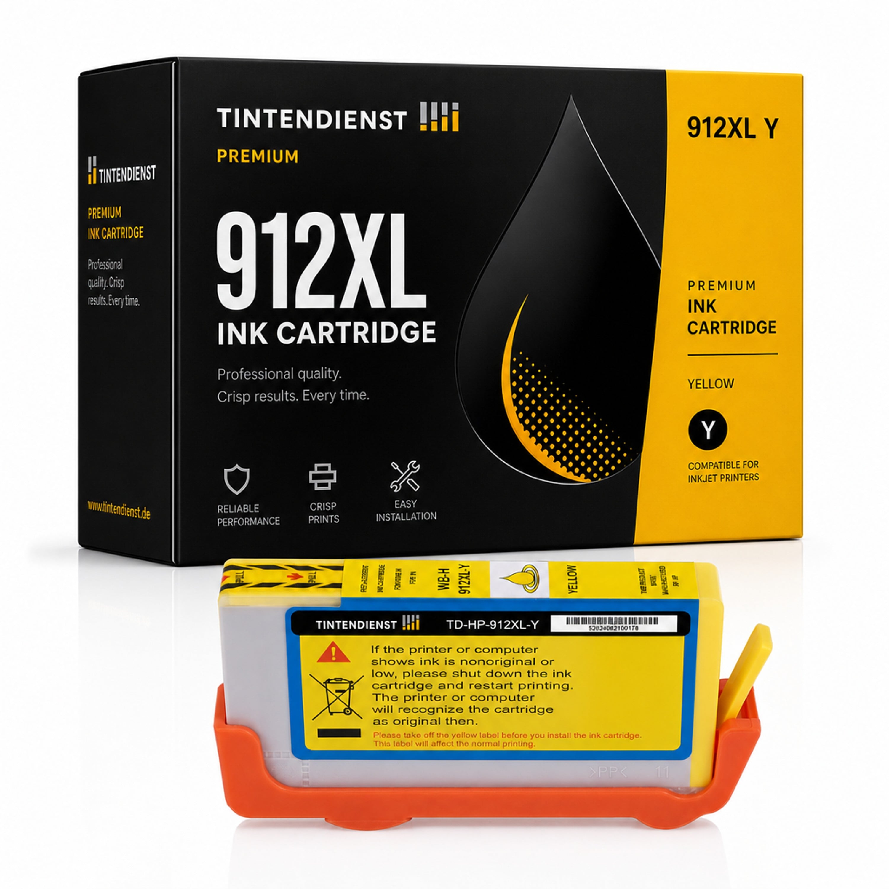 Druckerpatrone kompatibel zu HP 912XL, gelb