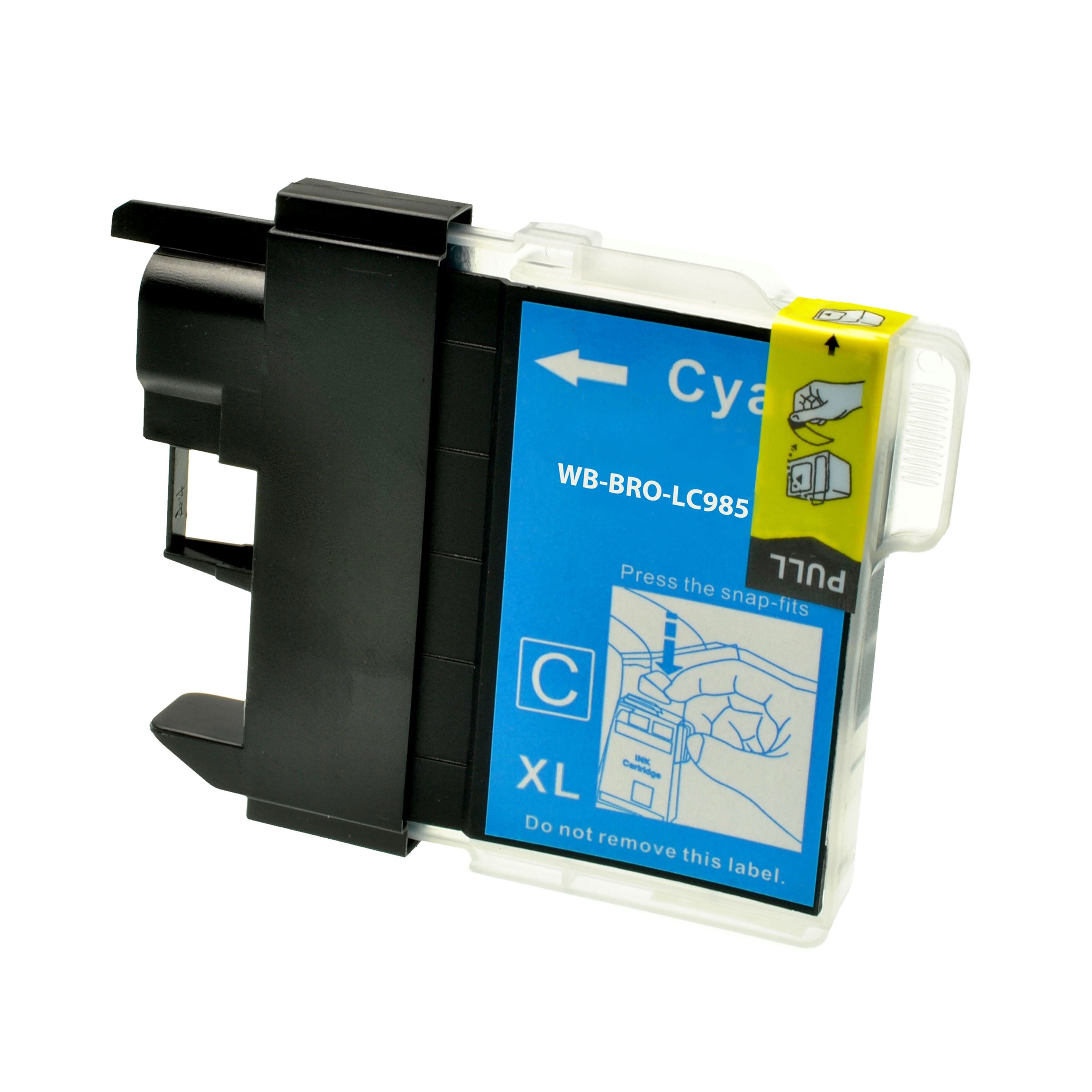 Druckerpatrone ersetzt Brother LC-985C, cyan