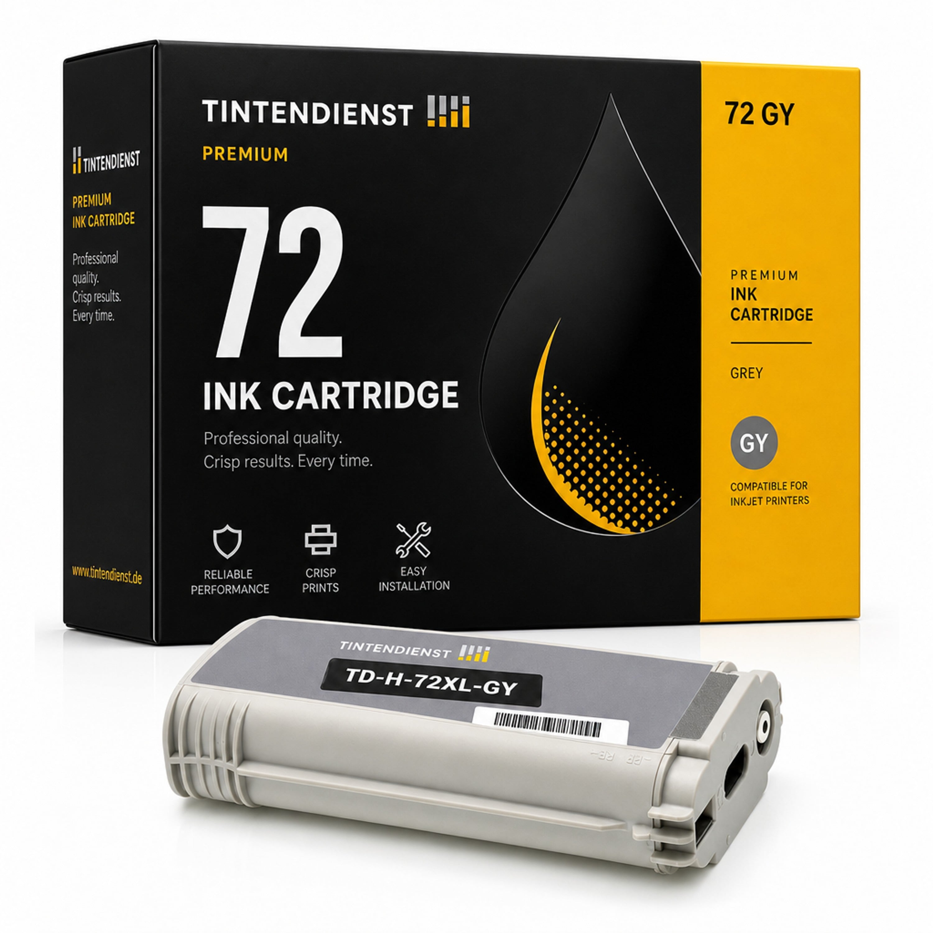 Druckerpatrone kompatibel zu HP 72, grau