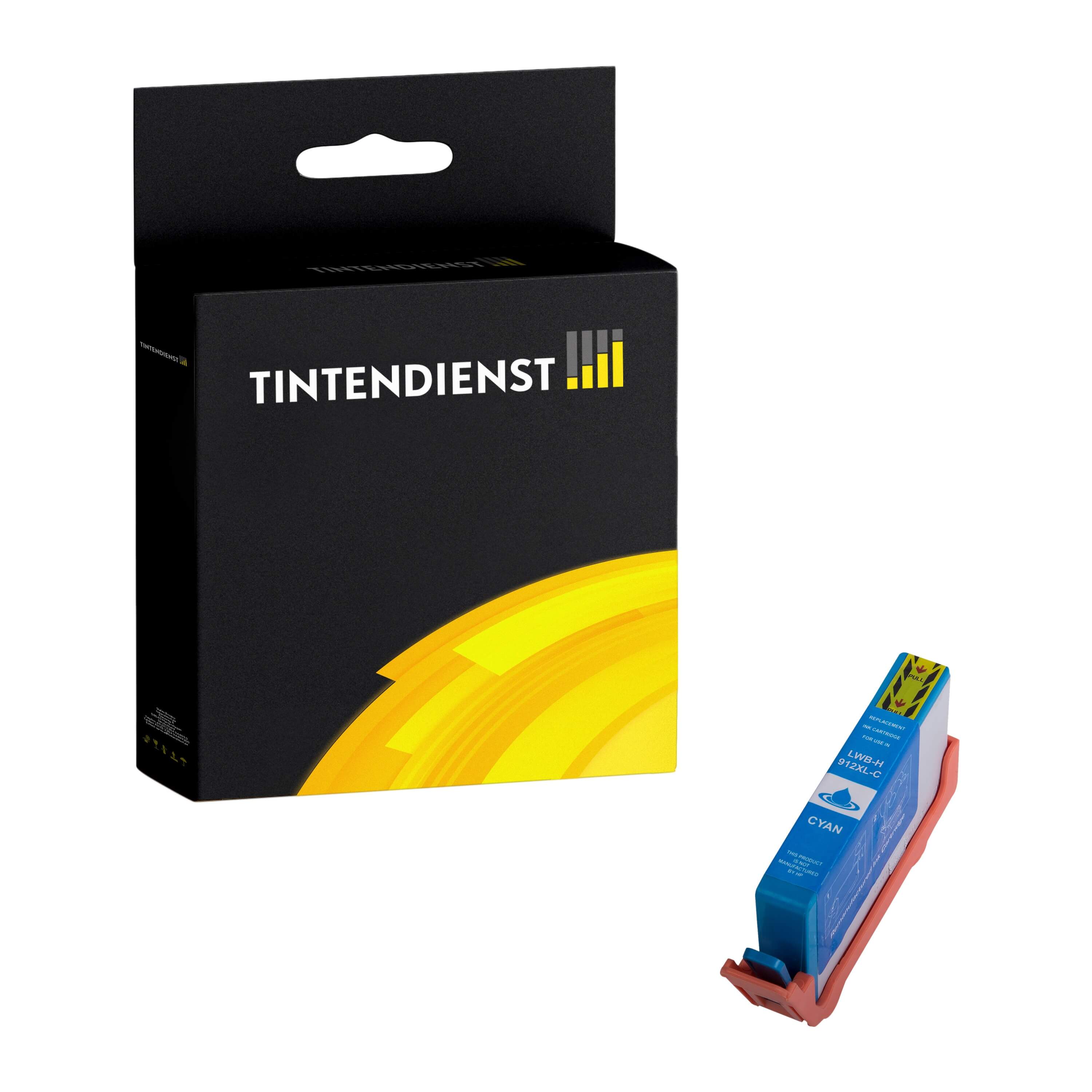 Tintendienst kompatibel für HP Tintenpatrone 3YL81AE / 912XL Cyan [XL Füllmenge]