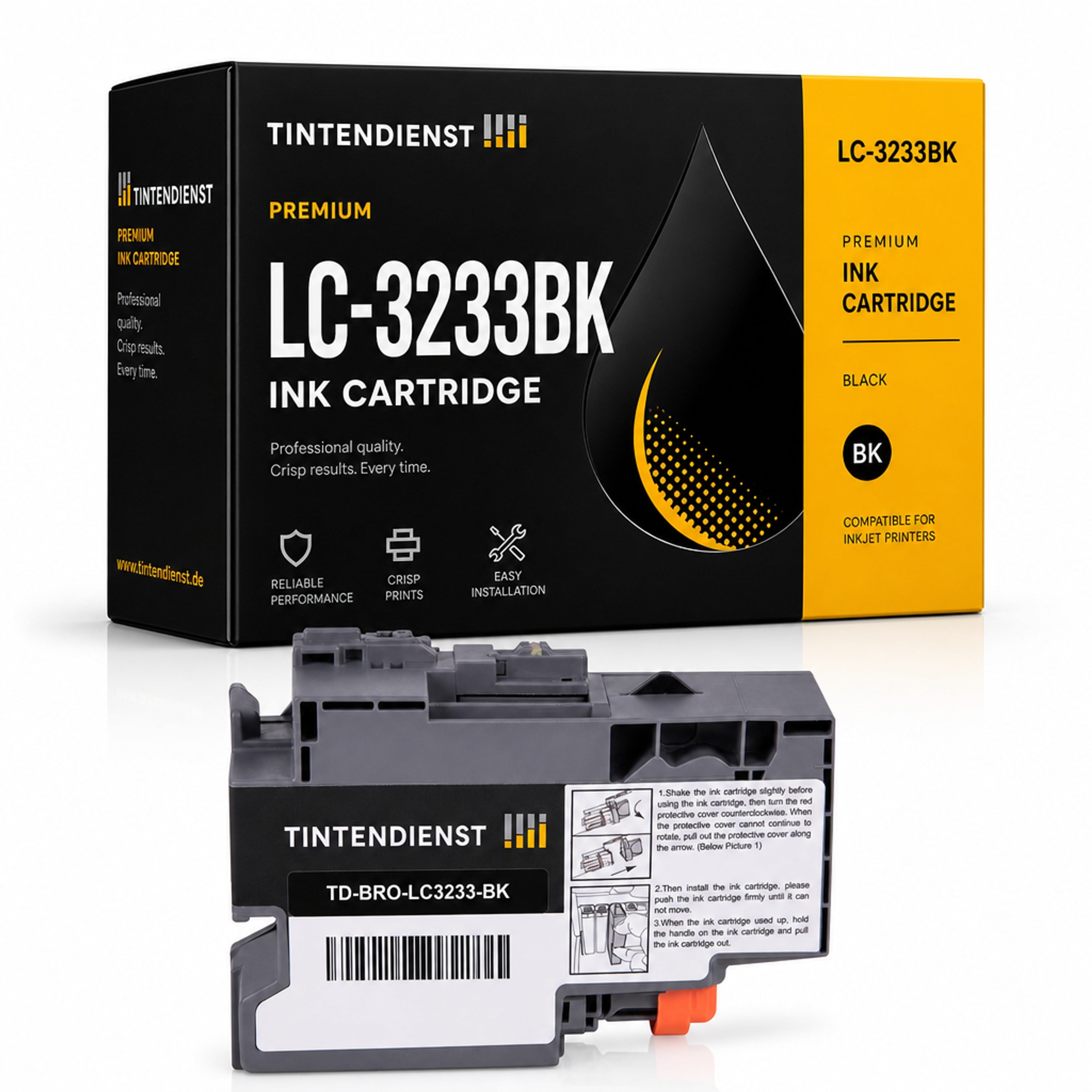 Druckerpatrone kompatibel zu Brother LC-3233BK, schwarz