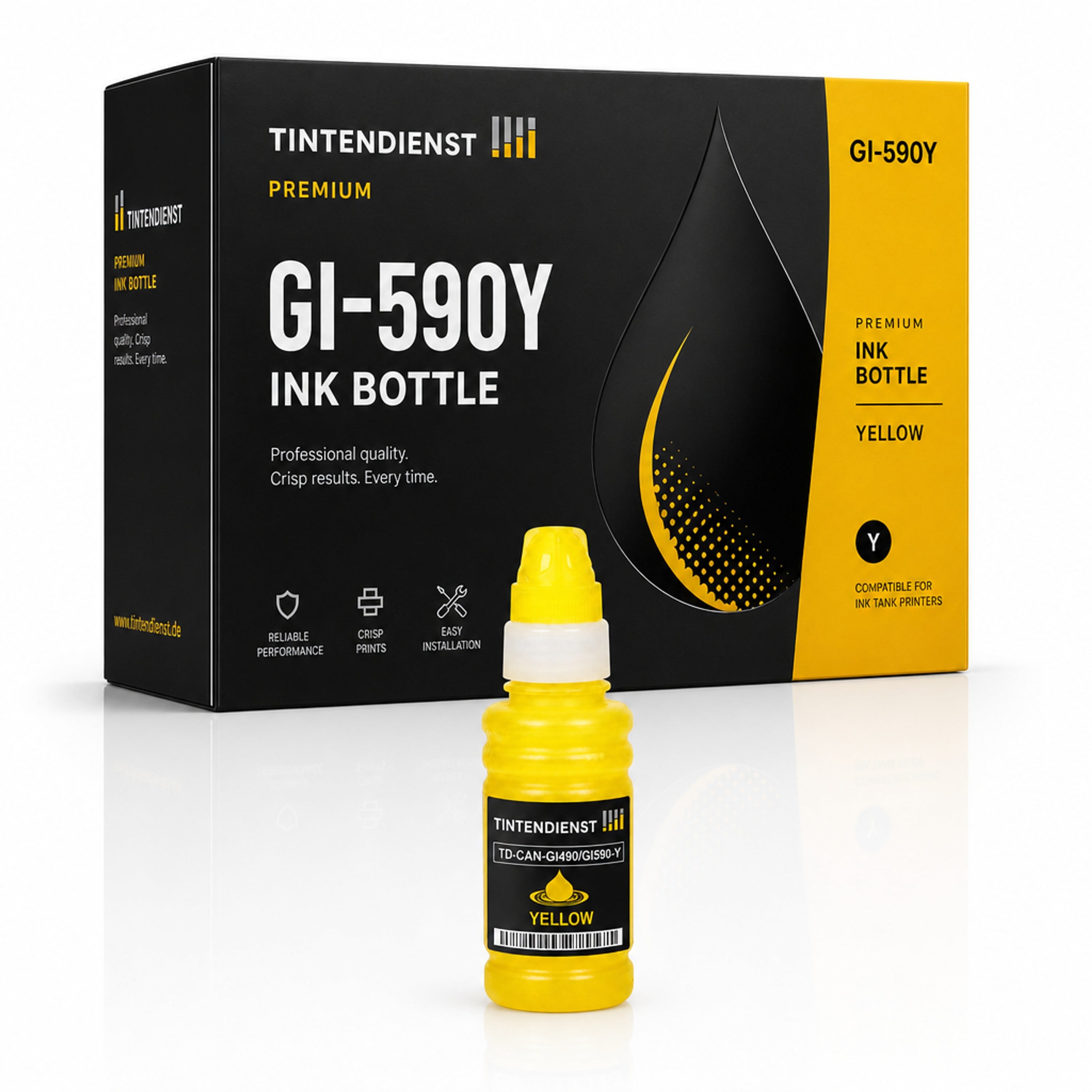 Tintentank kompatibel zu Canon GI-590Y, gelb