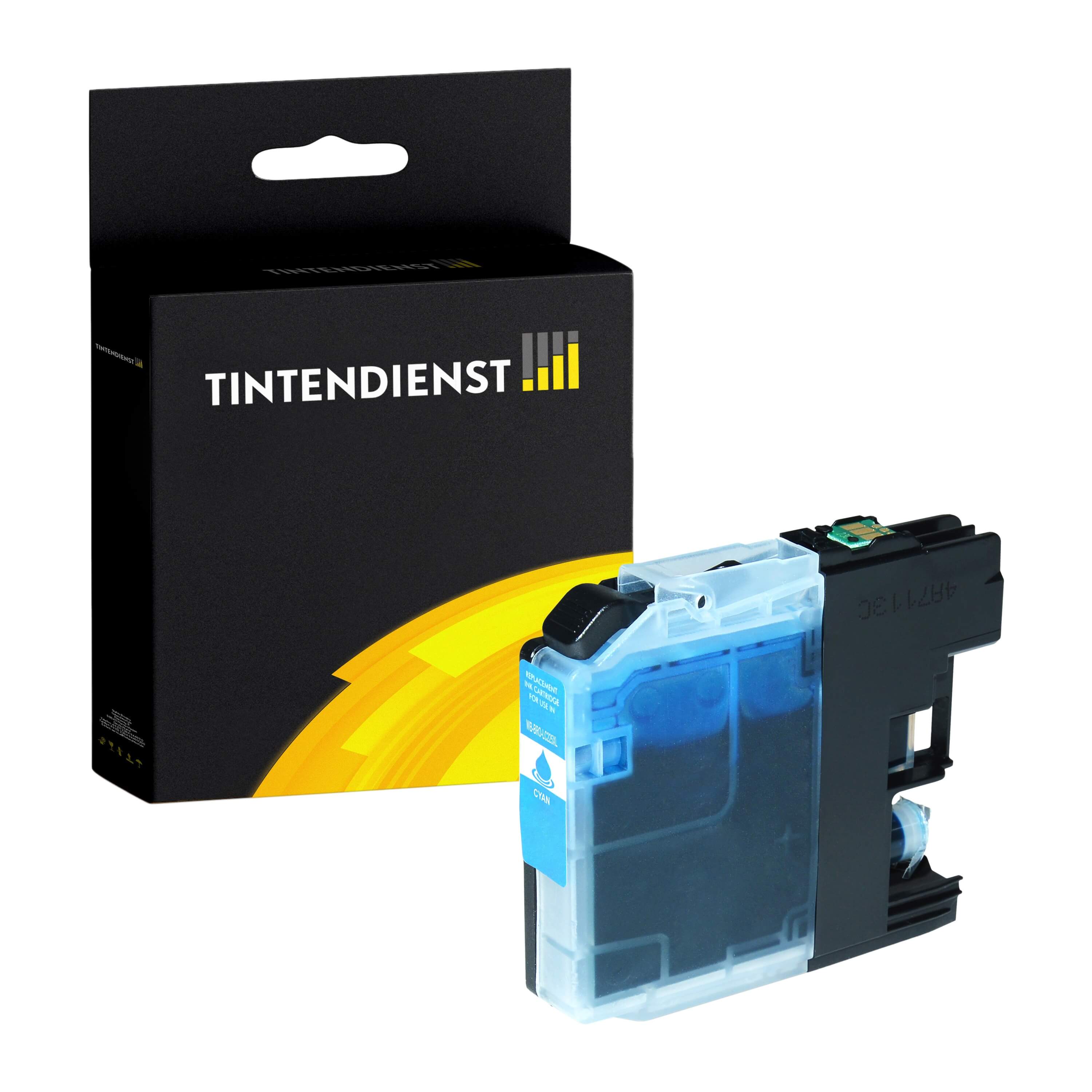 Tintendienst kompatibel für Brother Tintenpatrone LC-225XLC Cyan [XXL Füllmenge]