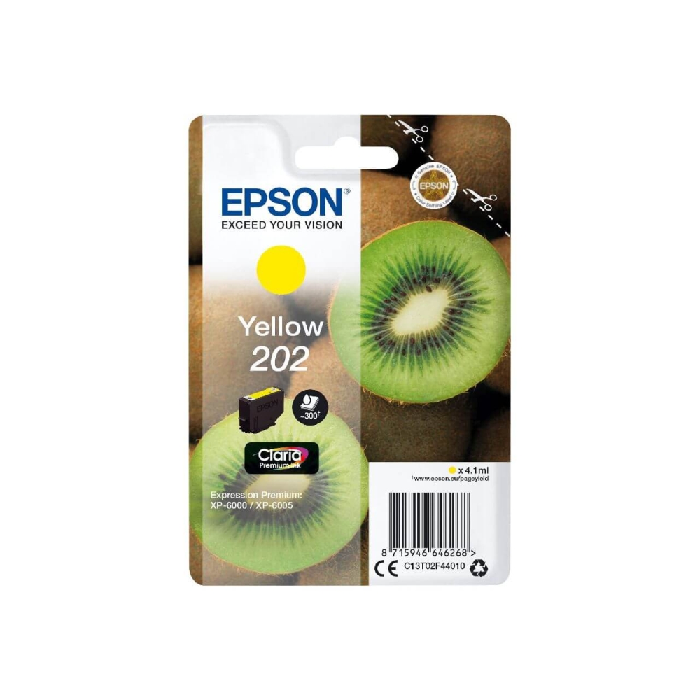 Original Epson Tintenpatrone C13T02F44010 / 202 Gelb