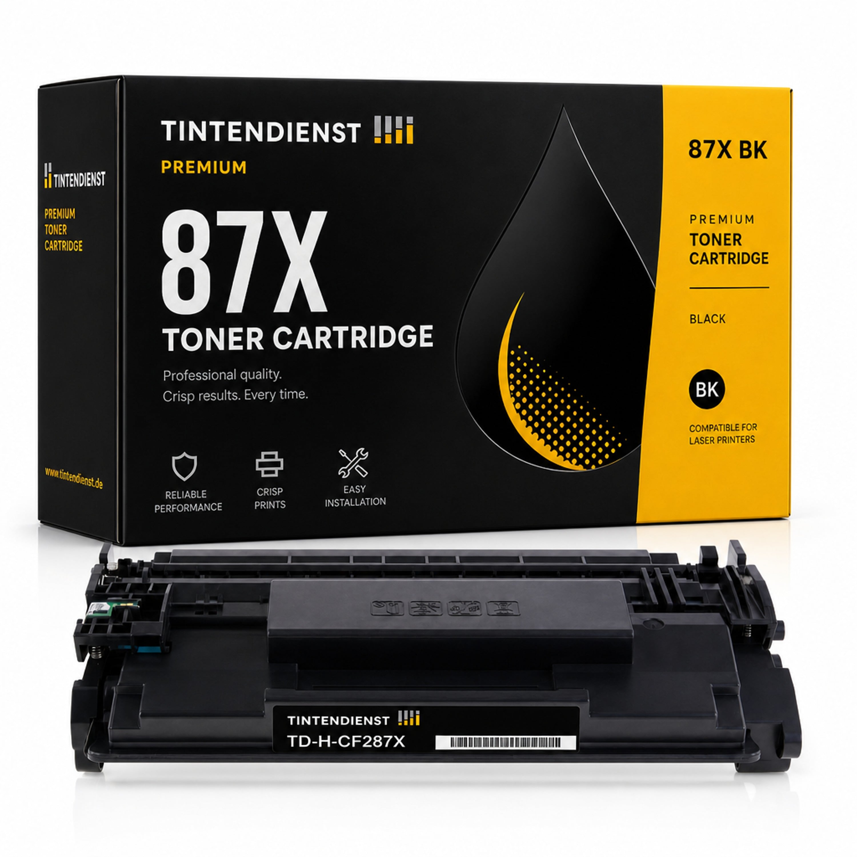 Toner kompatibel zu HP 87X, schwarz