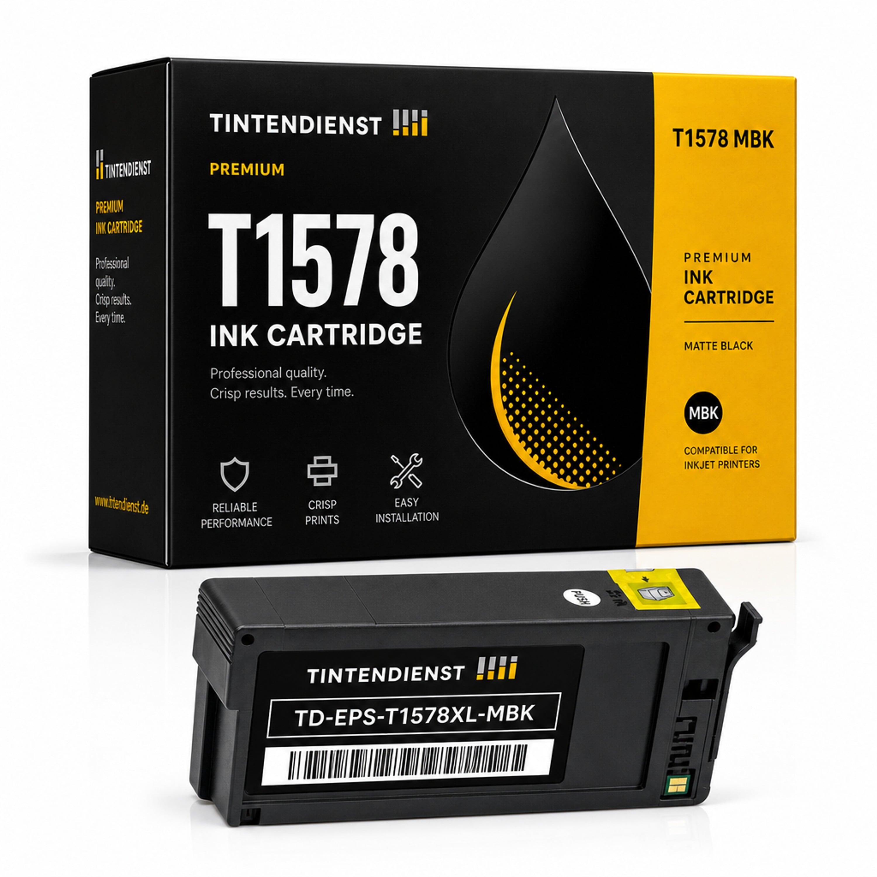 Druckerpatrone kompatibel zu Epson T1578, matt schwarz