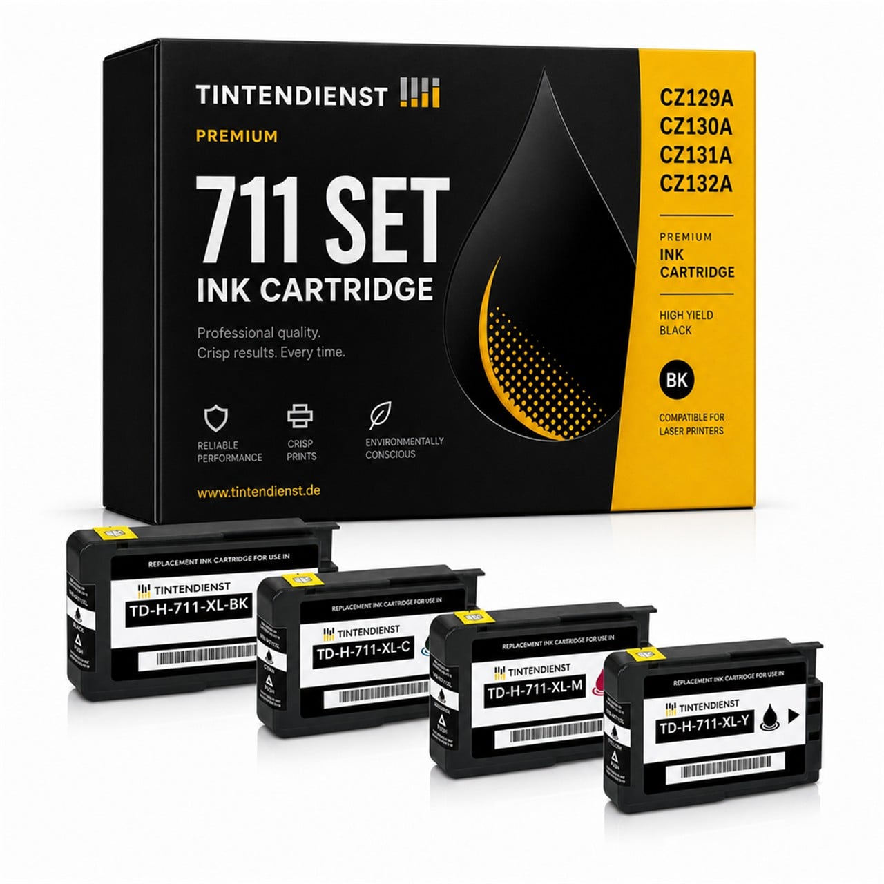 Set kompatibel zu HP CZ130A, 4 Patronen