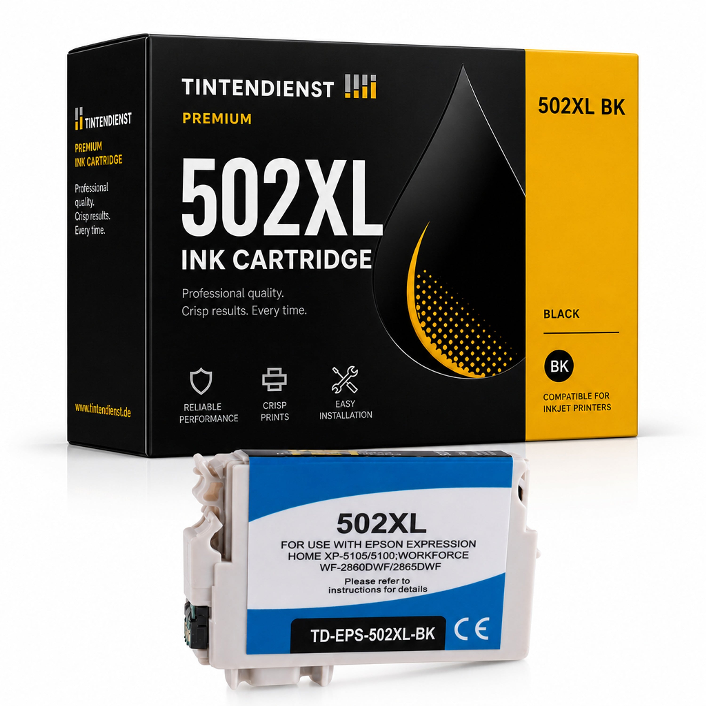 Druckerpatrone kompatibel zu Epson 502XL, schwarz